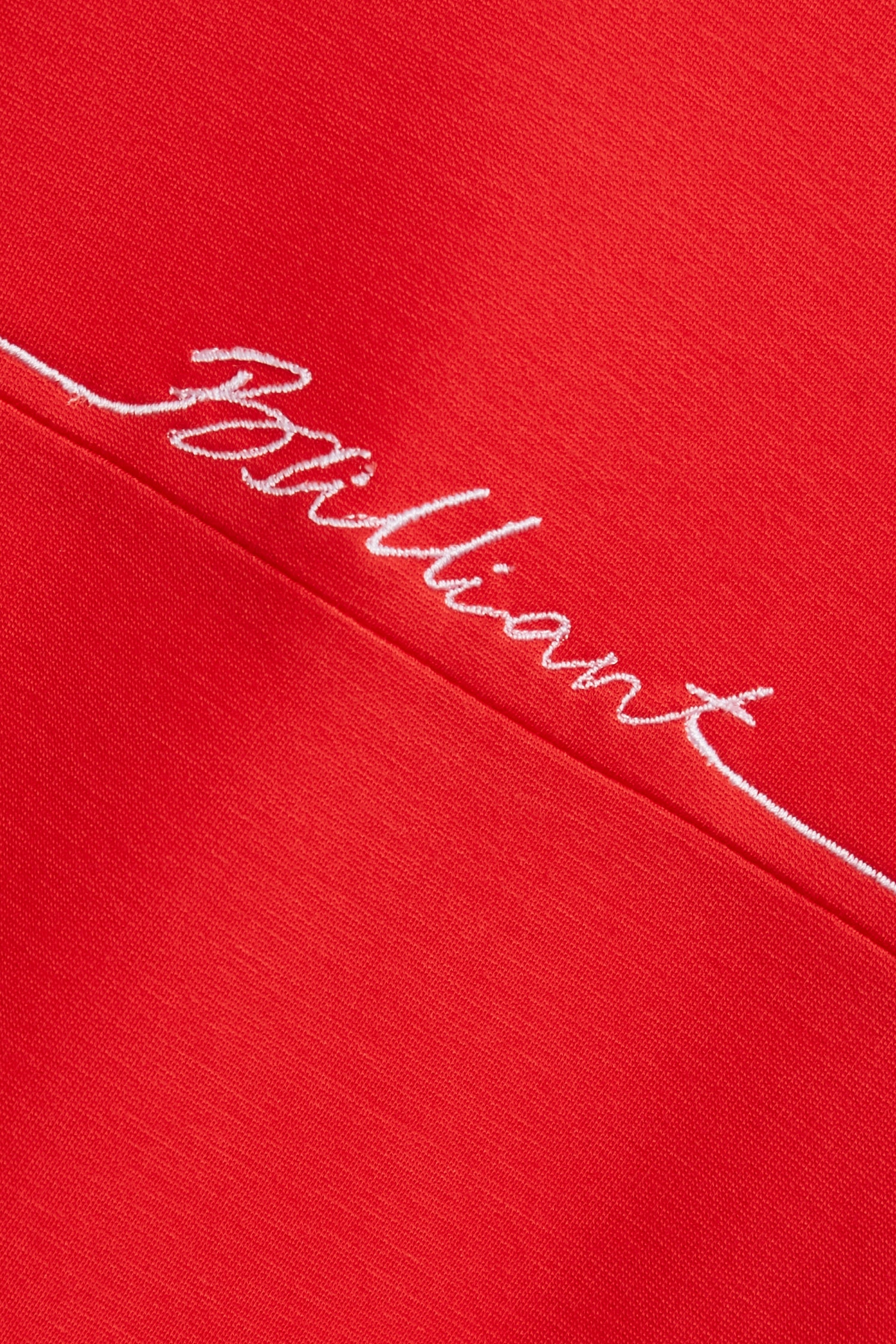 Front Slogan Embroidery Short Sleeve TeeFront Slogan Embroidery Short Sleeve Tee,Tops,Season (AW) Look,Embroidered