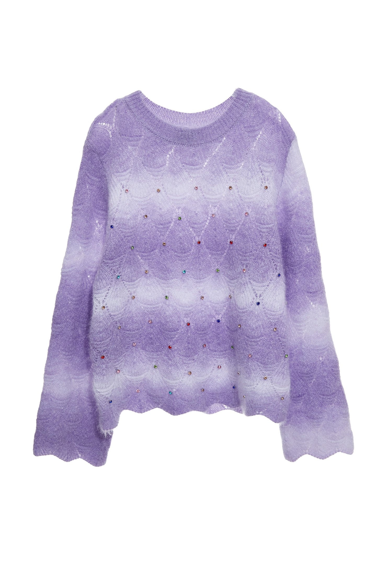 Lilac Gradient Knit TopLilac Gradient Knit Top,Tops,Stripe,Season (AW) Look,Valentine,Knitted,Knitted tops,Knitted tops