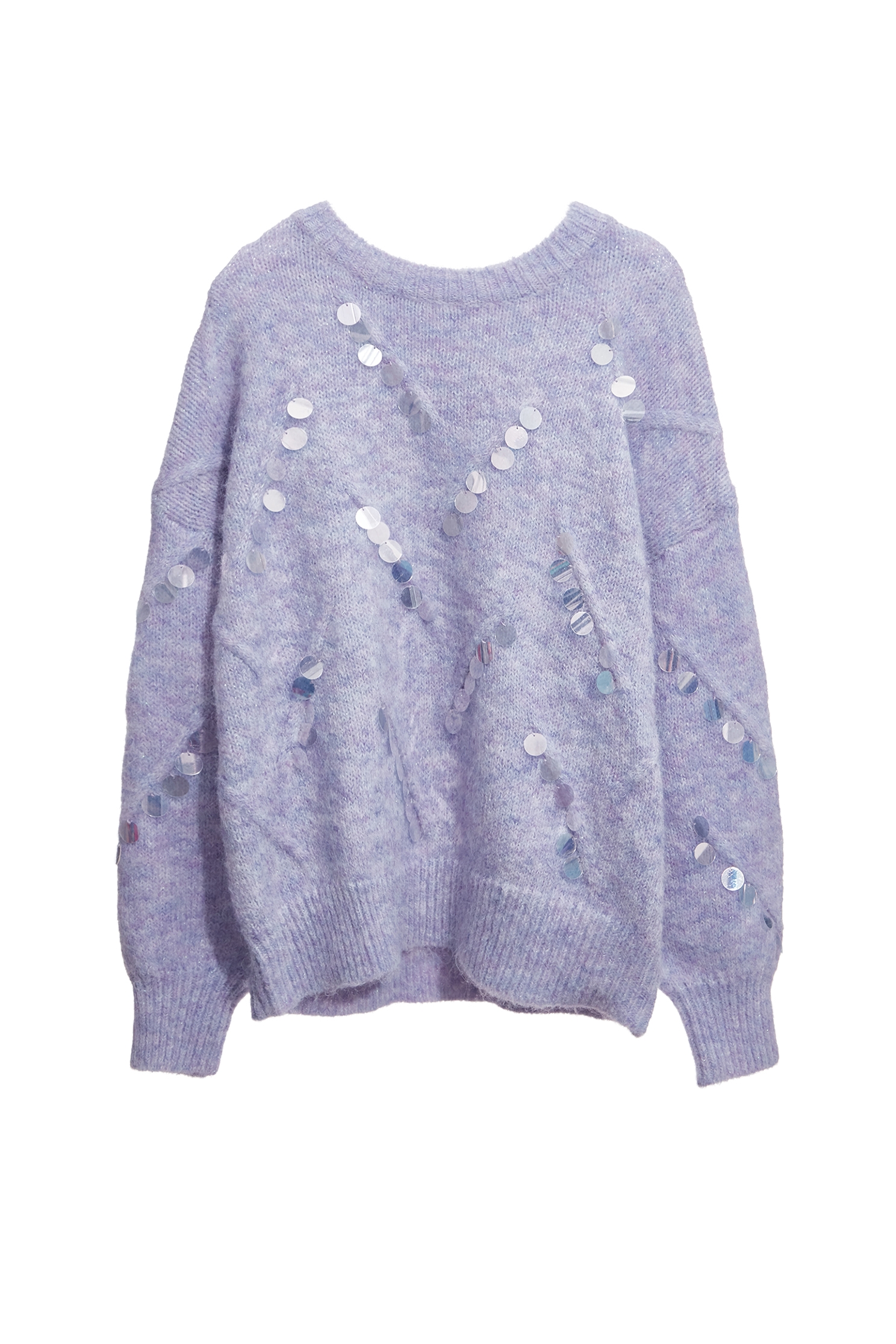 Oversize Lilac Sequin Detail Knit TopOversize Lilac Sequin Detail Knit Top,Tops,Season (AW) Look,Valentine,Knitted,Knitted tops,Knitted tops