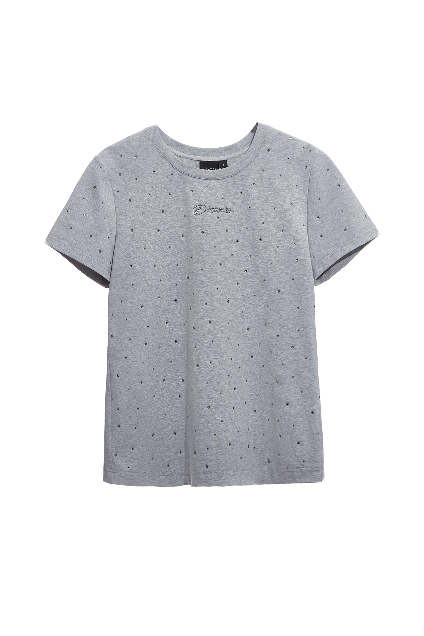 Short Sleeve Iron On Sequin TeeShort Sleeve Iron On Sequin Tee,Tops,Embroidered,Season (AW) Look,Cotton