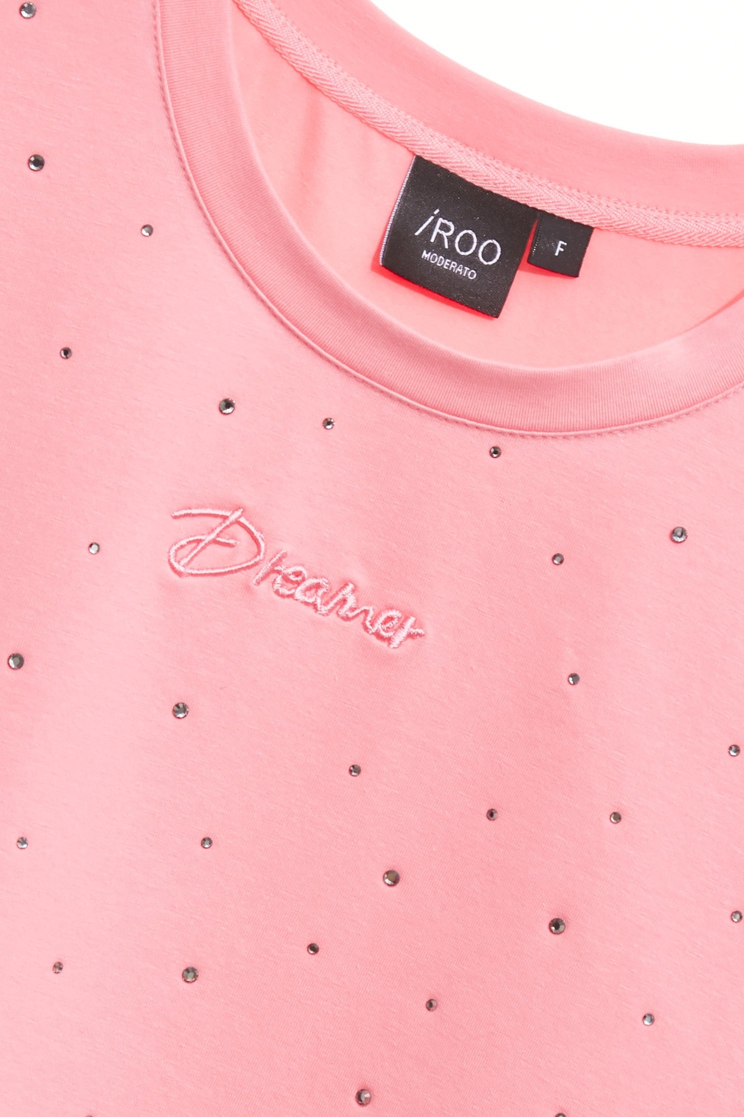 Short Sleeve Iron On Sequin TeeShort Sleeve Iron On Sequin Tee,Tops,Embroidered,Season (AW) Look,Cotton