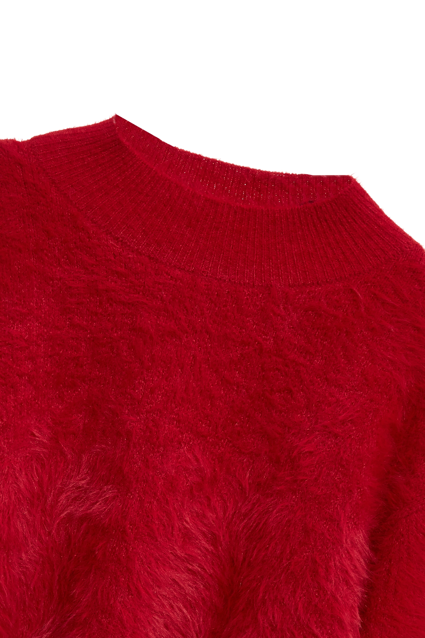 Chilli Red Stand Collar Knit TopChilli Red Stand Collar Knit Top,Tops,Season (AW) Look,Knitted