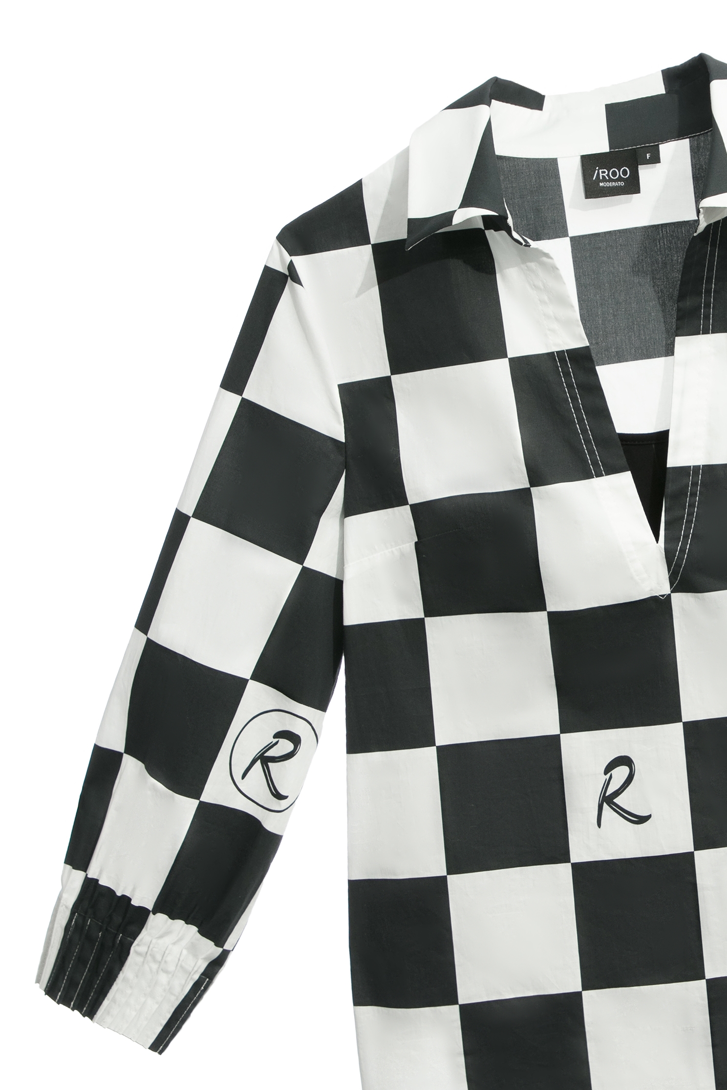 R Logo Big Checkered BlouseR Logo Big Checkered Blouse,Tops,Season (SS) Look