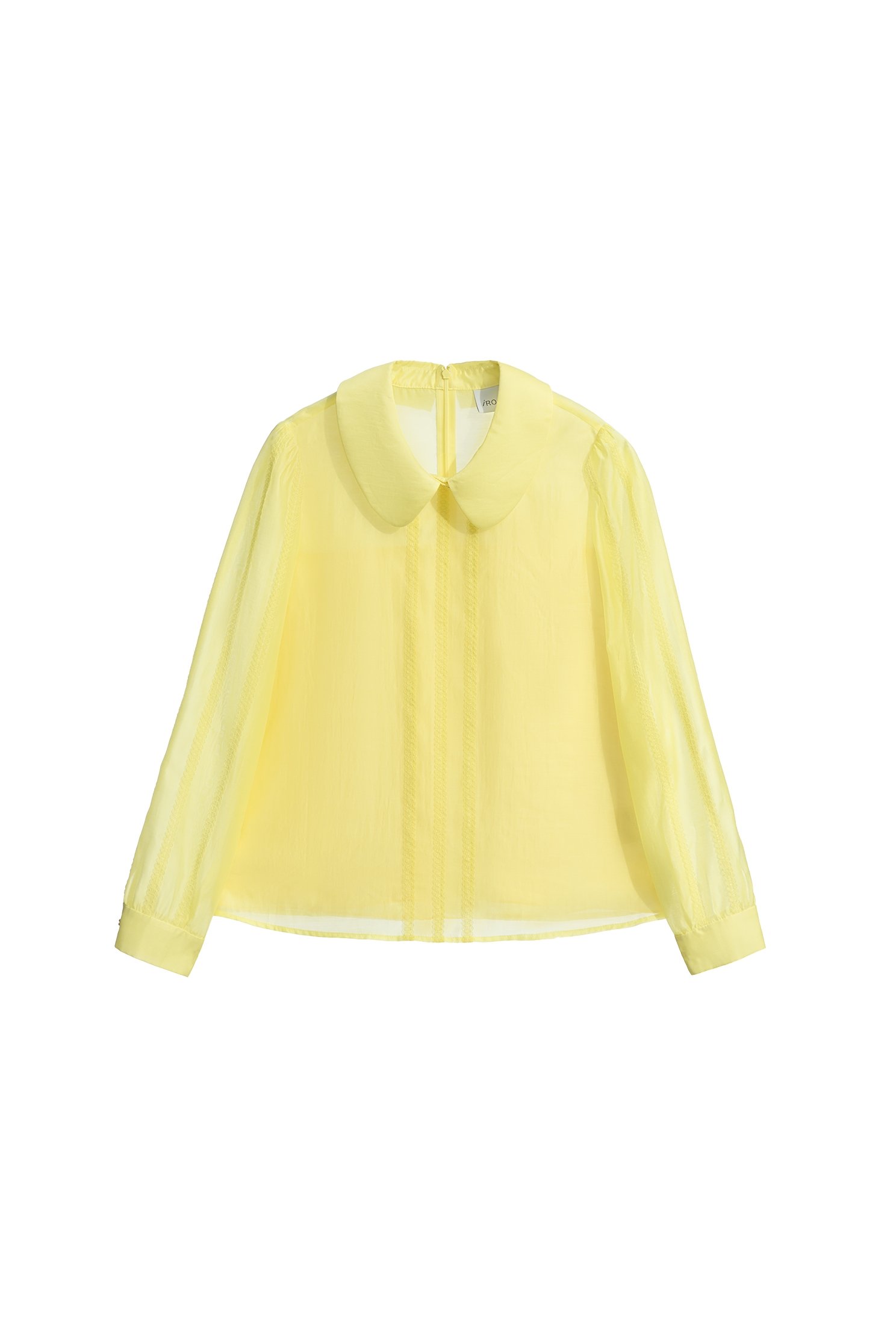 Yellow Long Sleeve Blouse With Lace Trim DetailYellow Long Sleeve Blouse With Lace Trim Detail,Tops,Season (SS) Look,Lace,Blouses