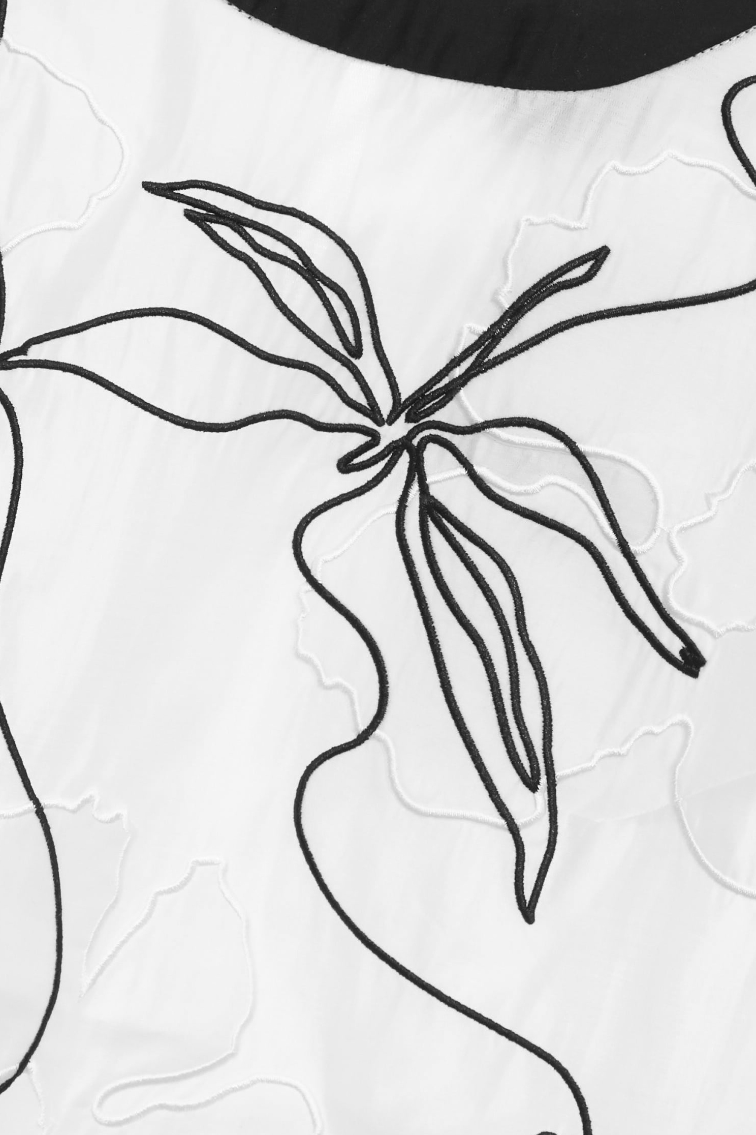 Floral Embroidery Short Sleeve TopFloral Embroidery Short Sleeve Top,Tops,Season (SS) Look,Back To Classic,Back To B/W