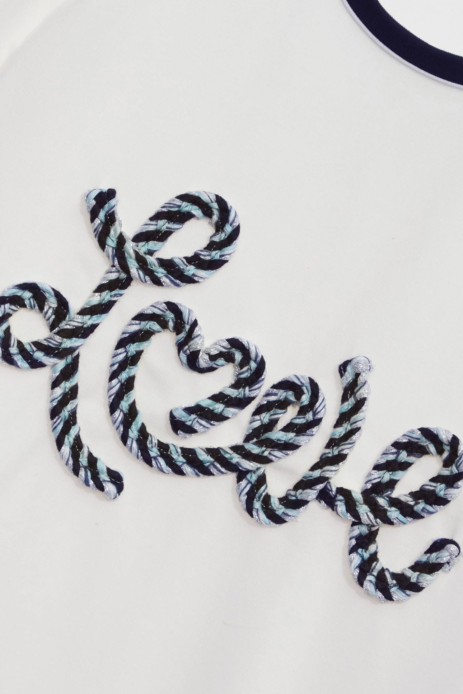 Braided Slogan Short Sleeve TeeBraided Slogan Short Sleeve Tee,T-shirts,T-shirts,Tops,Season (SS) Look