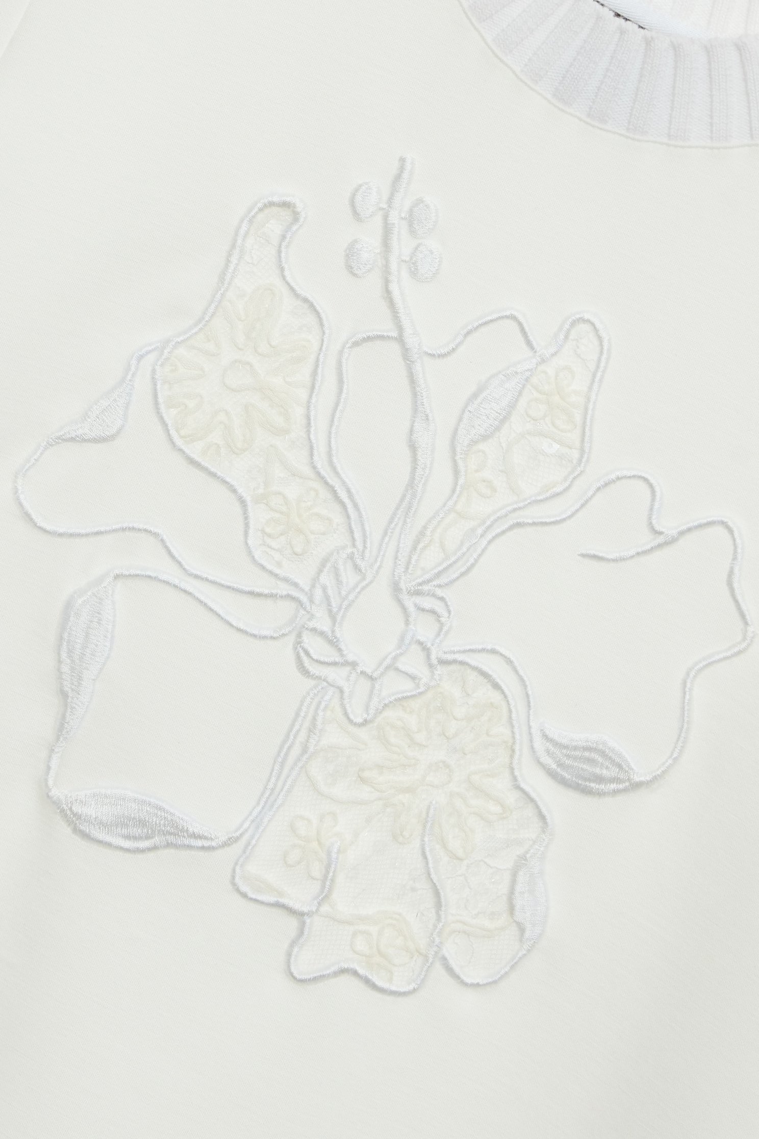 Floral Embroidery Short Sleeve TeeFloral Embroidery Short Sleeve Tee,Tops,Season (SS) Look,Lace tops