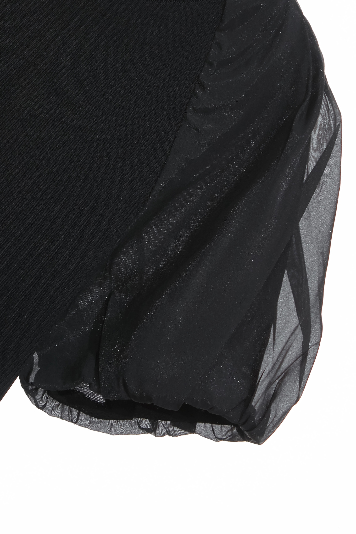 Organza Sleeve Knit TopOrganza Sleeve Knit Top,Tops,Season (SS) Look,Knitted,Knitted tops