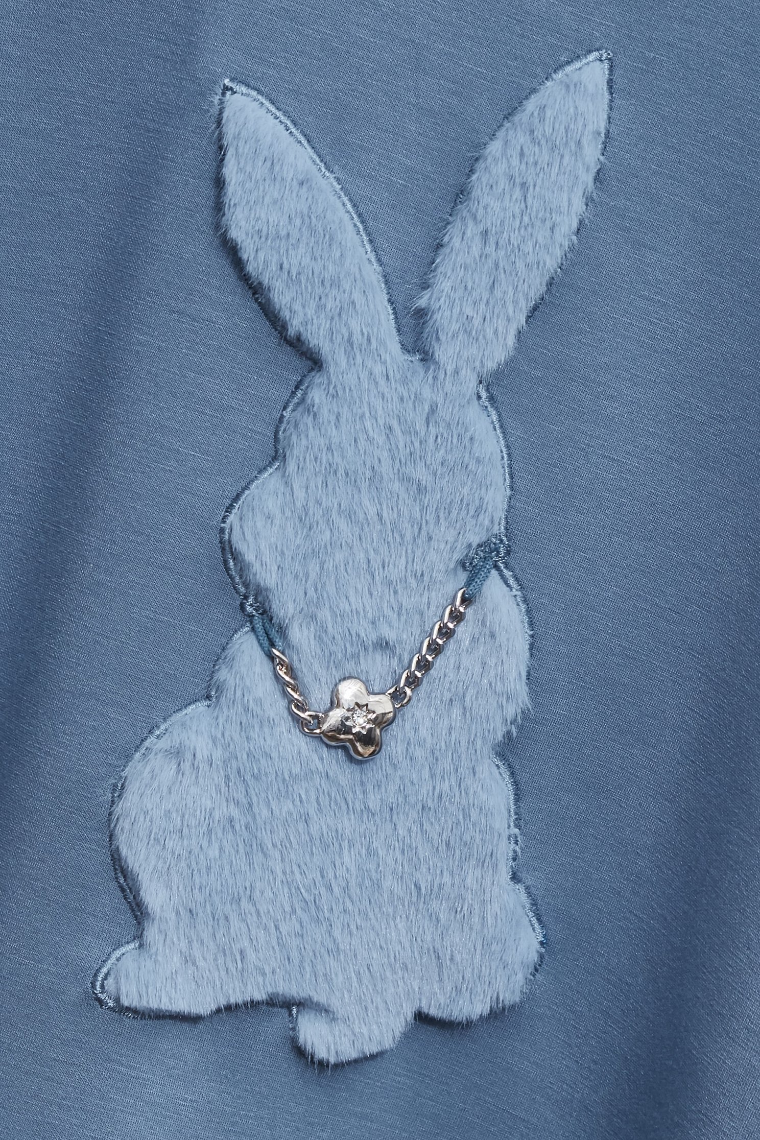 Bunny Motif Long Sleeve TopBunny Motif Long Sleeve Top,Tops,Season (SS) Look,Necklaces