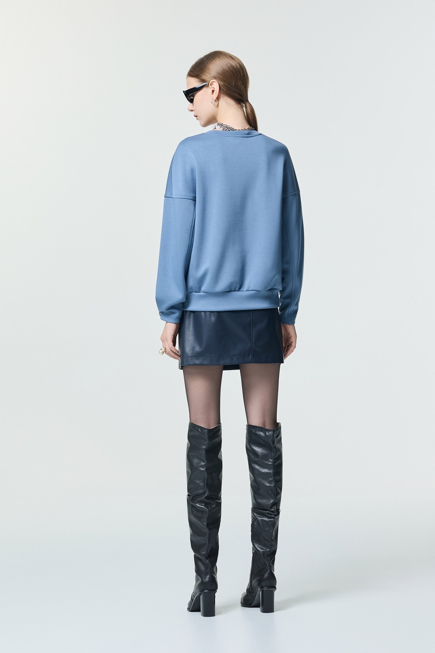 Bunny Motif Long Sleeve TopBunny Motif Long Sleeve Top,Tops,Season (SS) Look,Necklaces