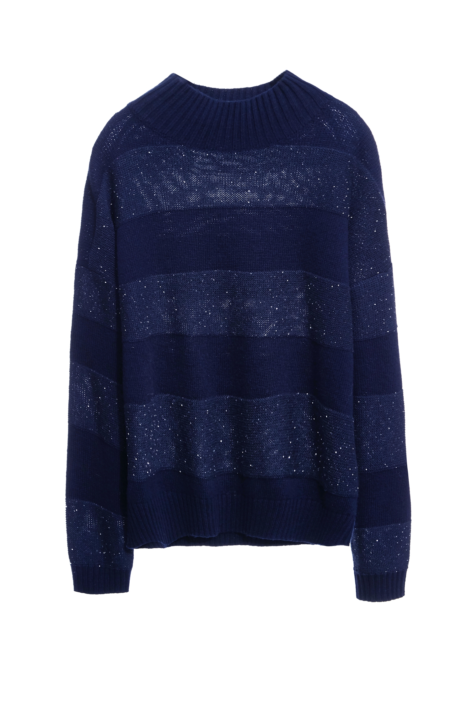 Blue Navy Stripe Sequin Detail Knit TopBlue Navy Stripe Sequin Detail Knit Top,Tops,Season (SS) Look,Knitted,Knitted tops