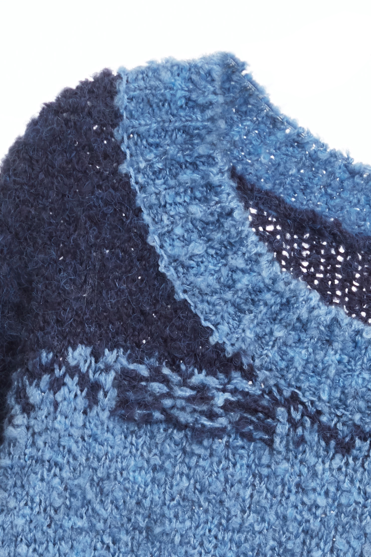 Contrast Blue Tone Long Sleeve Knit TopContrast Blue Tone Long Sleeve Knit Top,Tops,Season (SS) Look,pearl,Knitted,Knitted tops