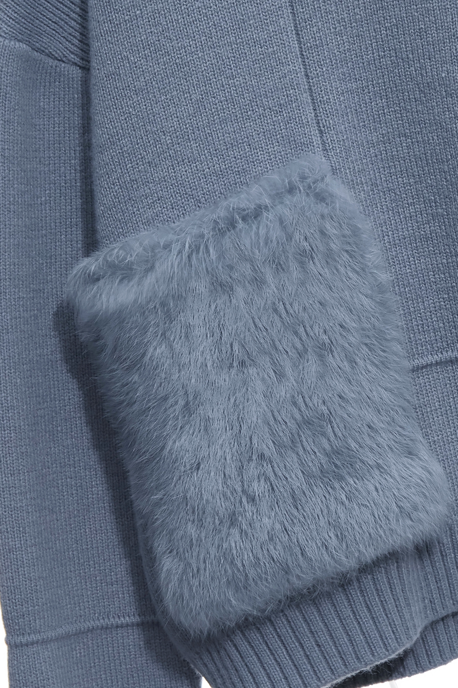 Faux Fur Pocket Detail Knit TopFaux Fur Pocket Detail Knit Top,Tops,pearl,Season (AW) Look,Knitted,Knitted tops