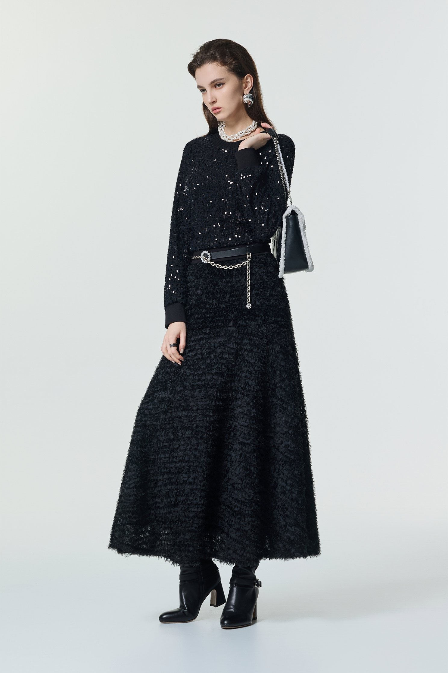 Full Sequin Long Sleeve TopFull Sequin Long Sleeve Top,Tops,Season (SS) Look,Knitted,black tops