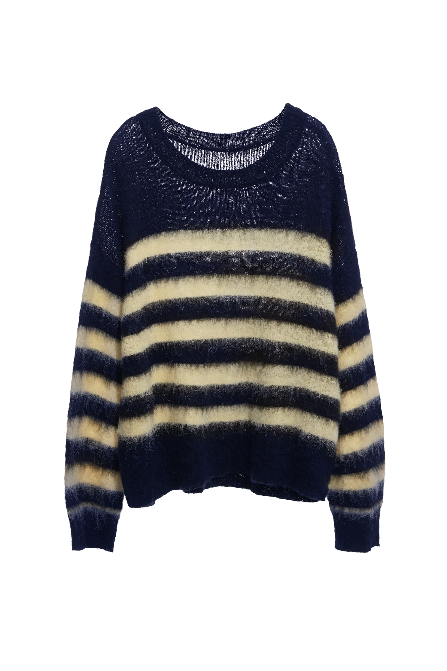 Navy With Yellow Stripe Knit TopNavy With Yellow Stripe Knit Top,Tops,Season (SS) Look,Stripe,Knitted,Knitted tops
