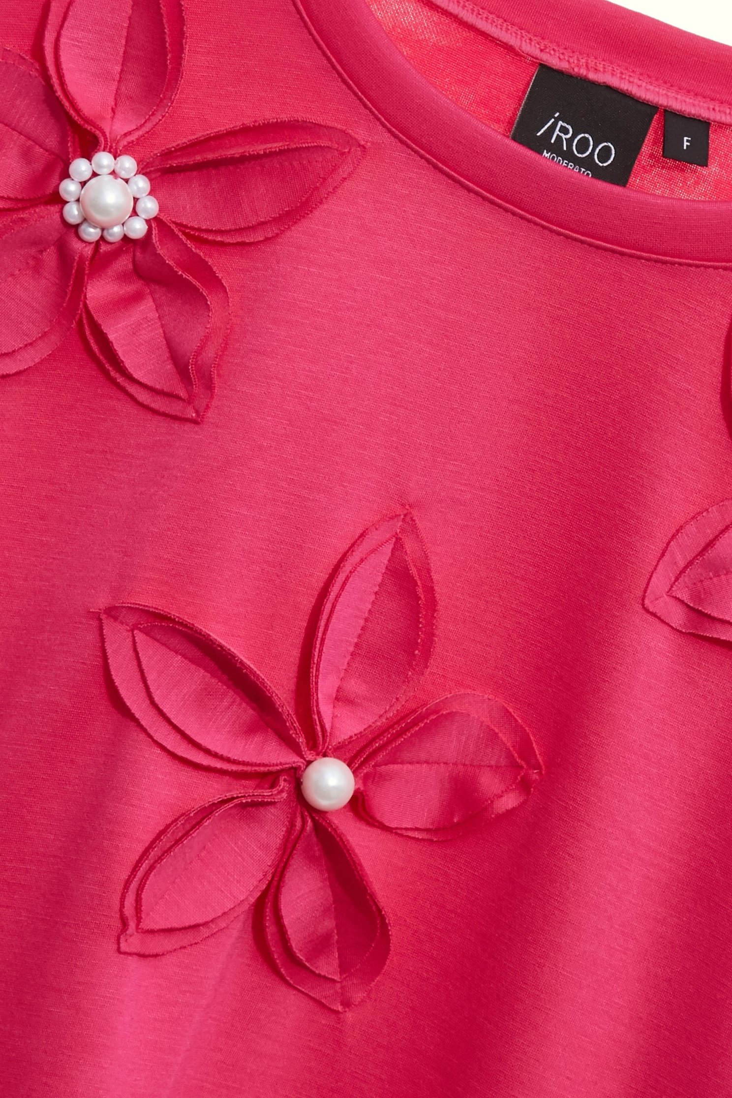 3-D Floral Magenta Pink Long Sleeve Top3-D Floral Magenta Pink Long Sleeve Top,Tops,Season (SS) Look,pearl