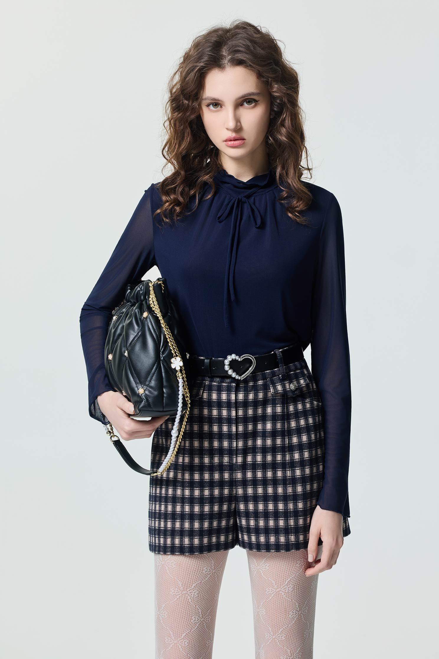 Navy Long Sleeve TopNavy Long Sleeve Top,Tops,Under shirts,Season (AW) Look