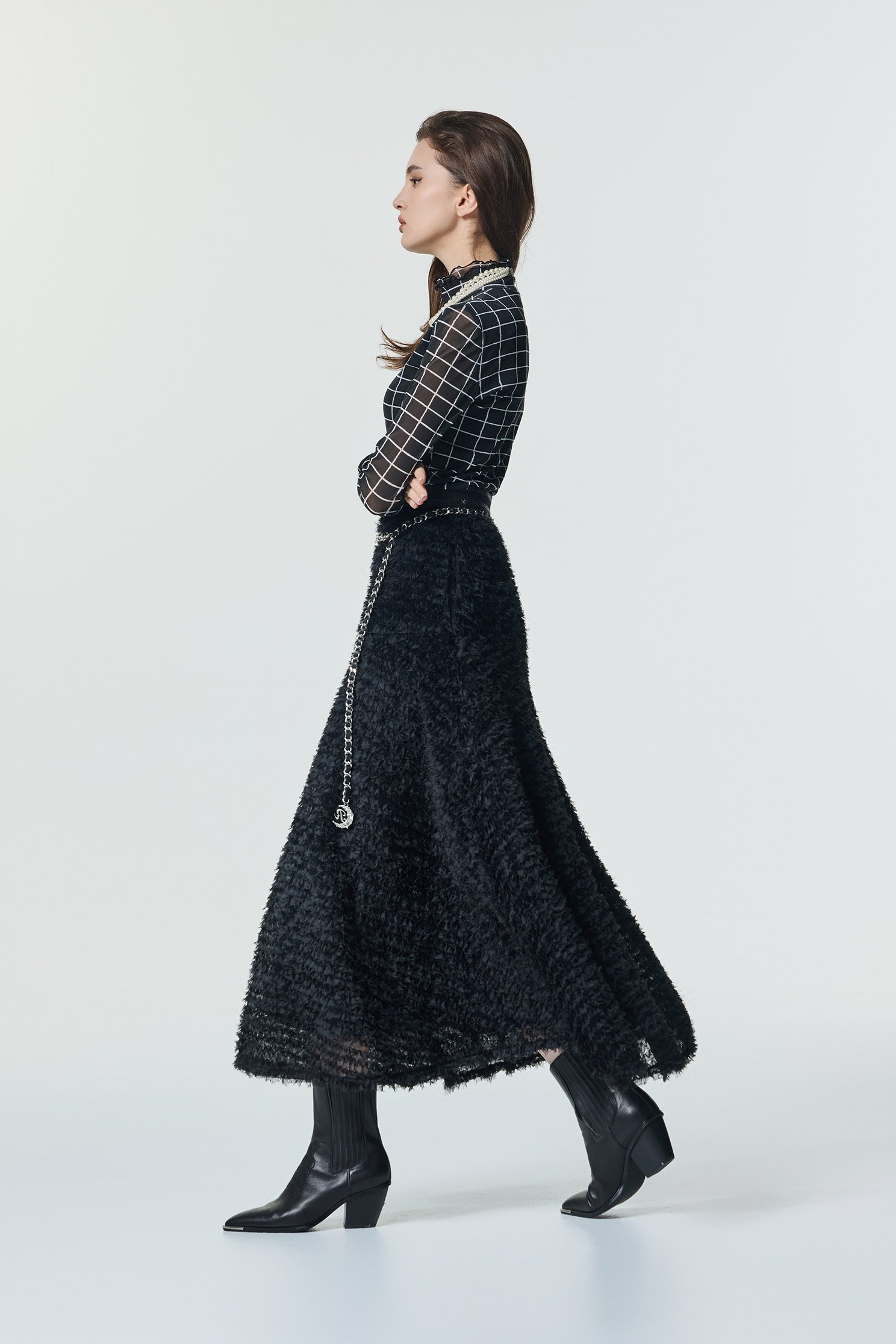 Classic Checkered Turtleneck topClassic Checkered Turtleneck top,Tops,Under shirts,Season (SS) Look