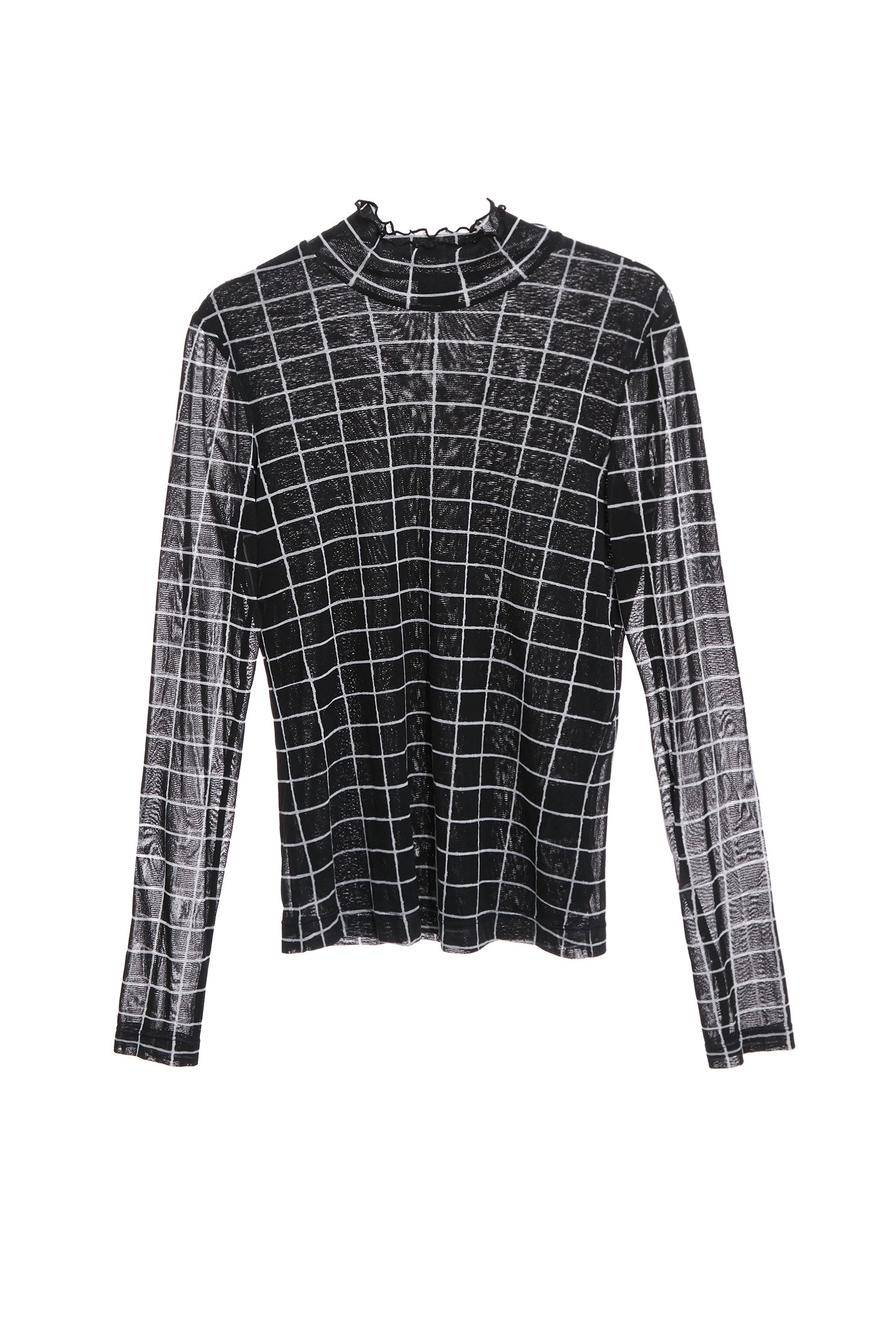 Classic Checkered Turtleneck topClassic Checkered Turtleneck top,Tops,Under shirts,Season (SS) Look
