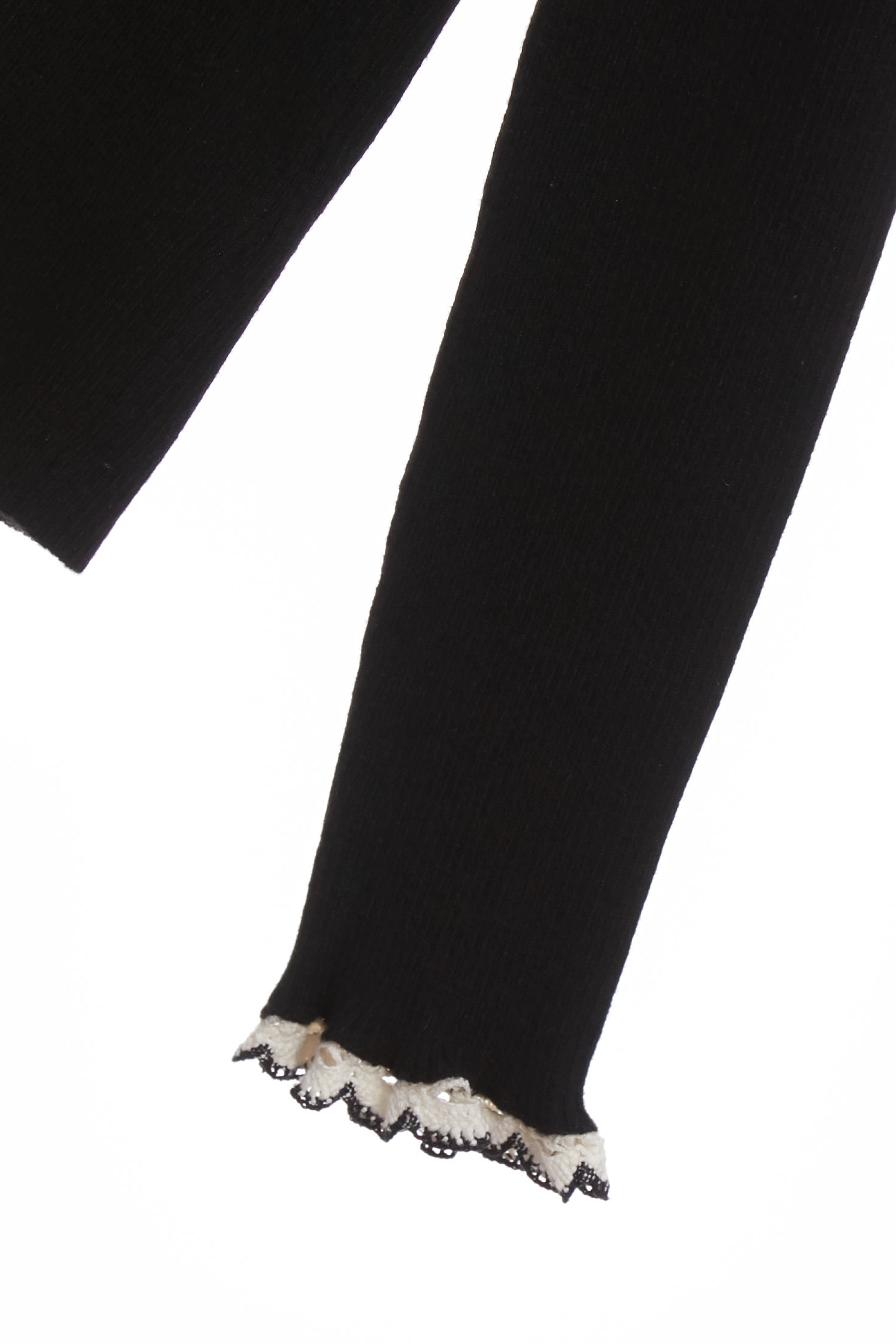 Ruffle Trim Detail Long Sleeve Knit TopRuffle Trim Detail Long Sleeve Knit Top,Tops,Season (SS) Look,Knitted,Knitted tops,black tops