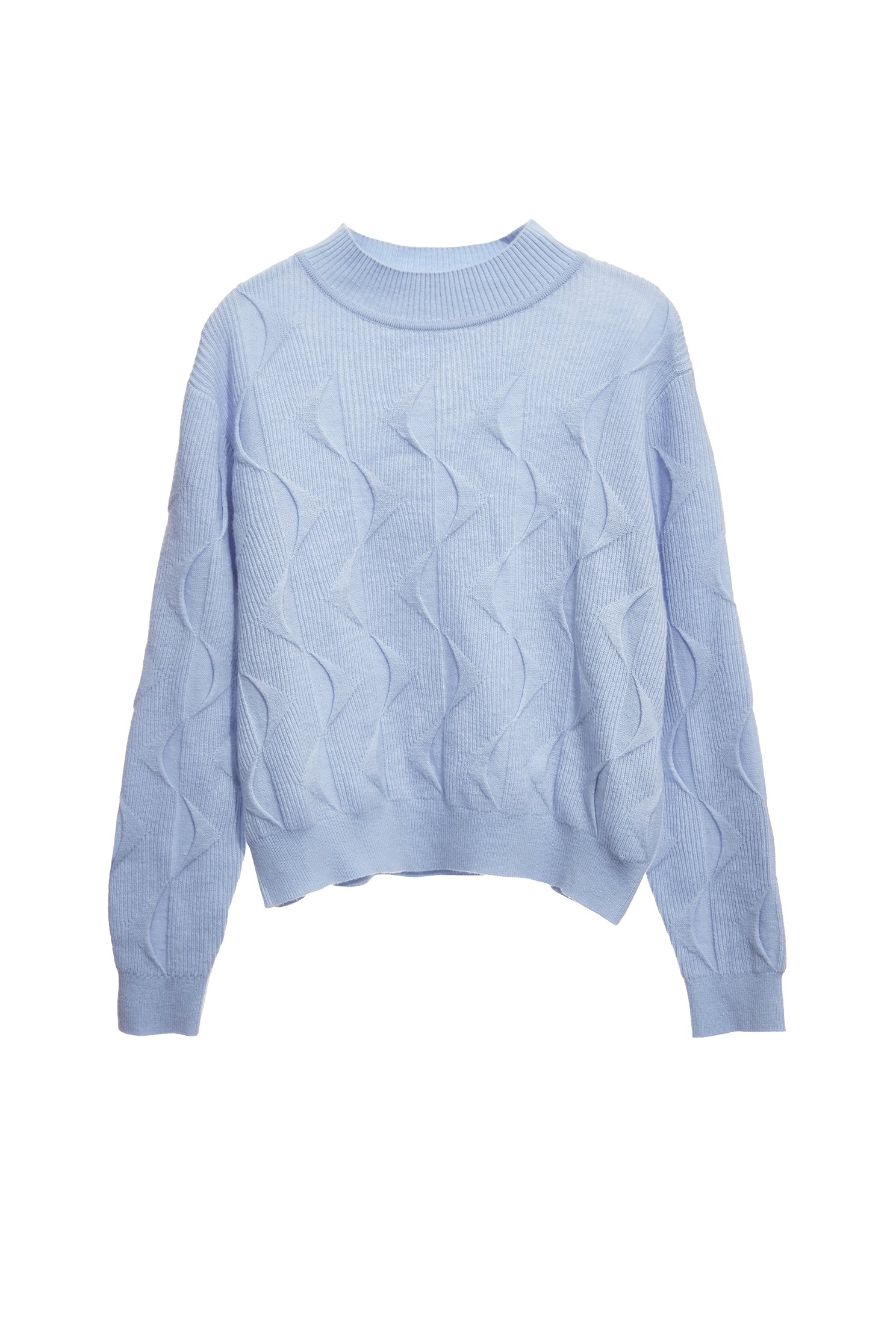 Wave Pattern Long Sleeve Knit TopWave Pattern Long Sleeve Knit Top,Tops,Season (SS) Look,Knitted,Knitted tops