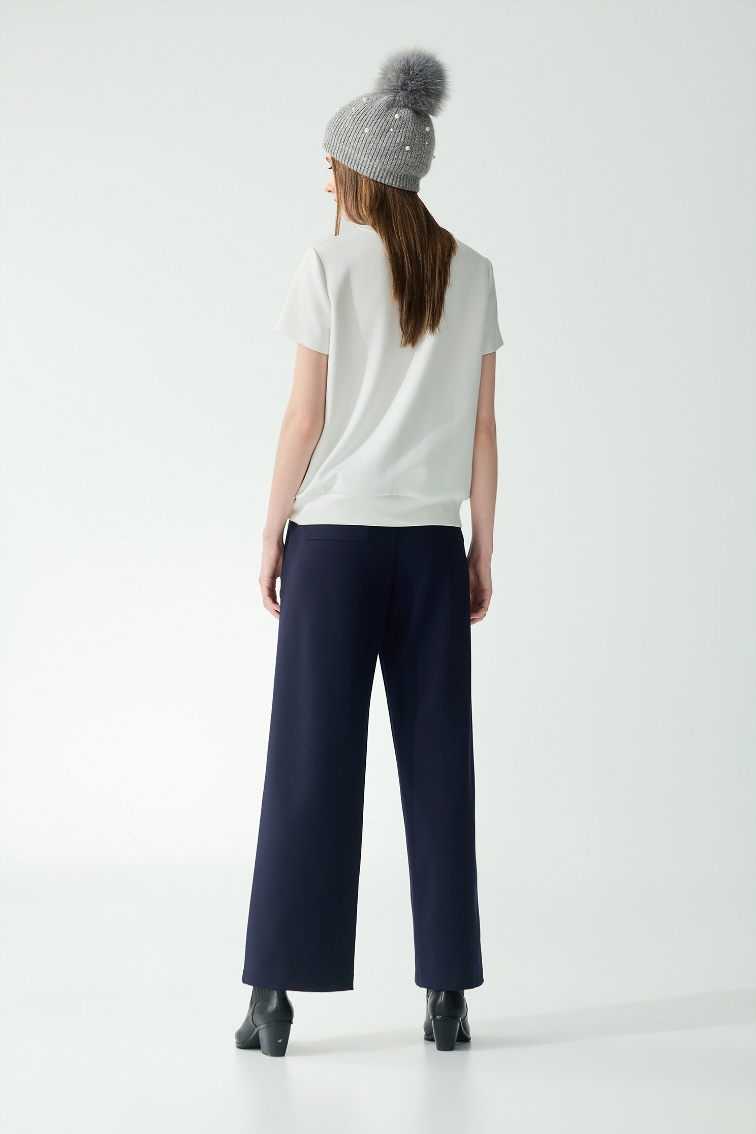 White Bunny Motif Short Sleeve TeeWhite Bunny Motif Short Sleeve Tee,Tops,Season (SS) Look,White tops,Necklaces