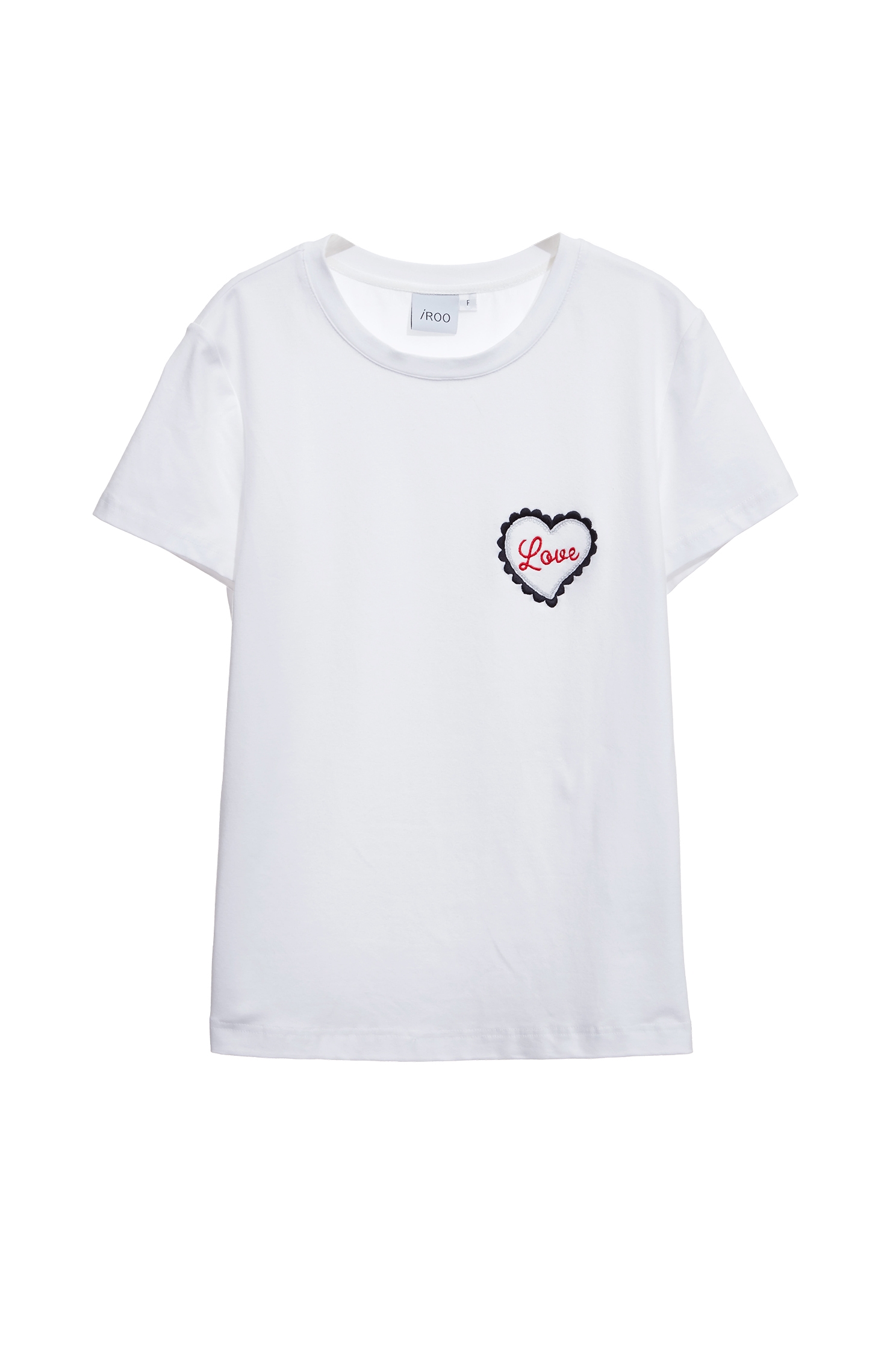 Heart Logo Short Sleeve TeeHeart Logo Short Sleeve Tee,T-shirts,Tops,Embroidered,Season (SS) Look,White tops