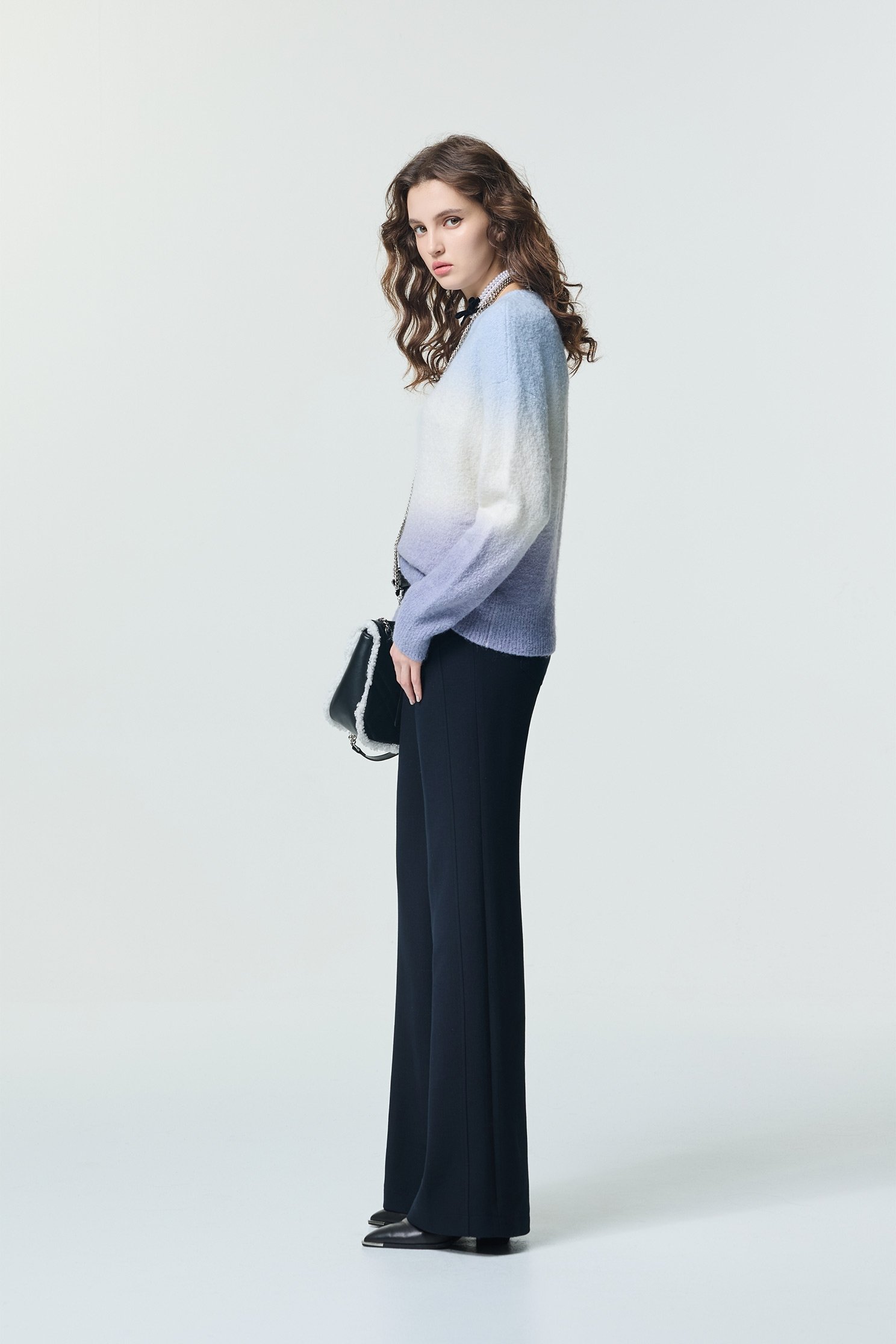 Colour Block Long Sleeve Knit TopColour Block Long Sleeve Knit Top,Tops,Season (SS) Look,Knitted,Knitted tops