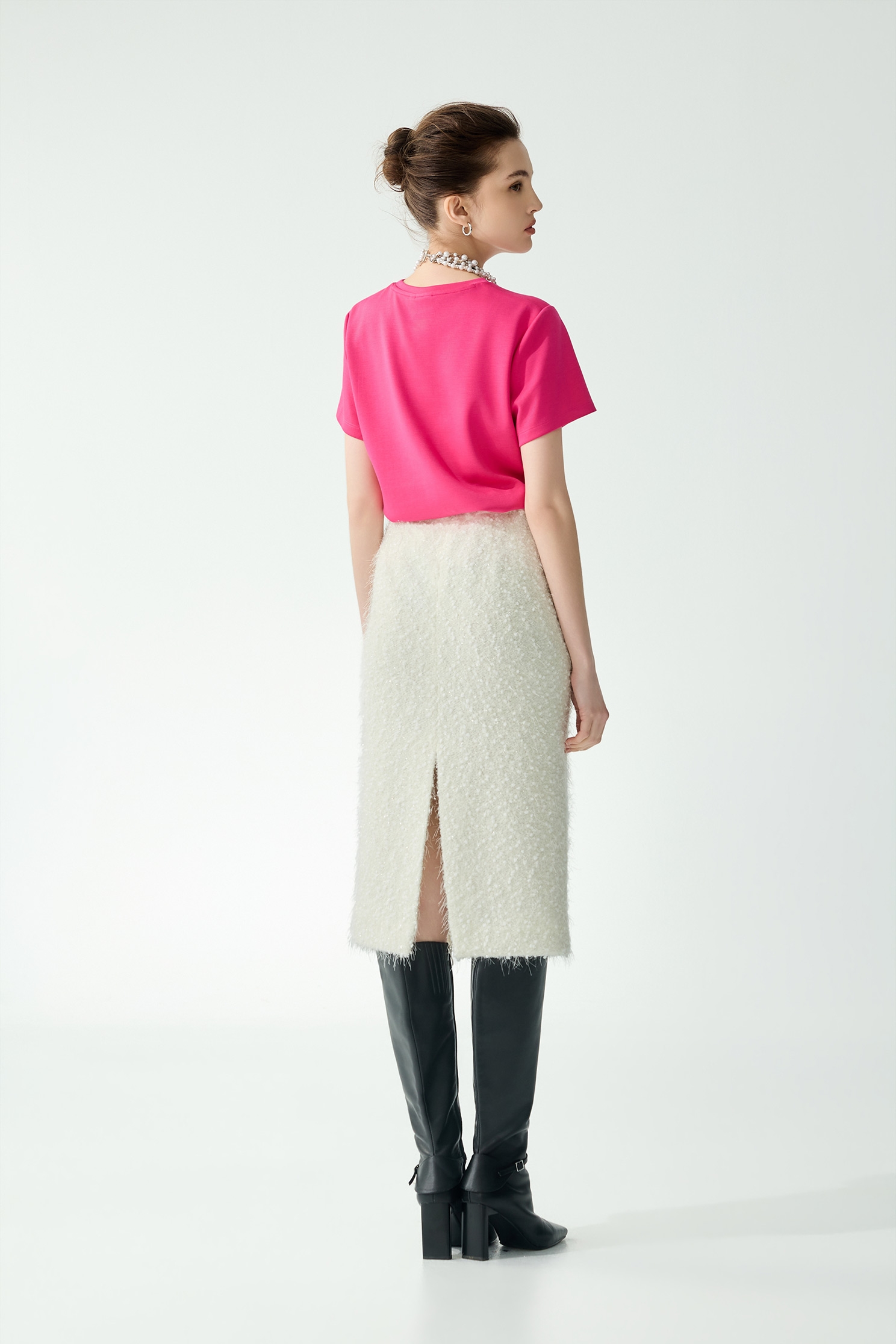 Front Patch Pocket Magenta Pink TeeFront Patch Pocket Magenta Pink Tee,T-shirts,Tops,Season (SS) Look,pearl