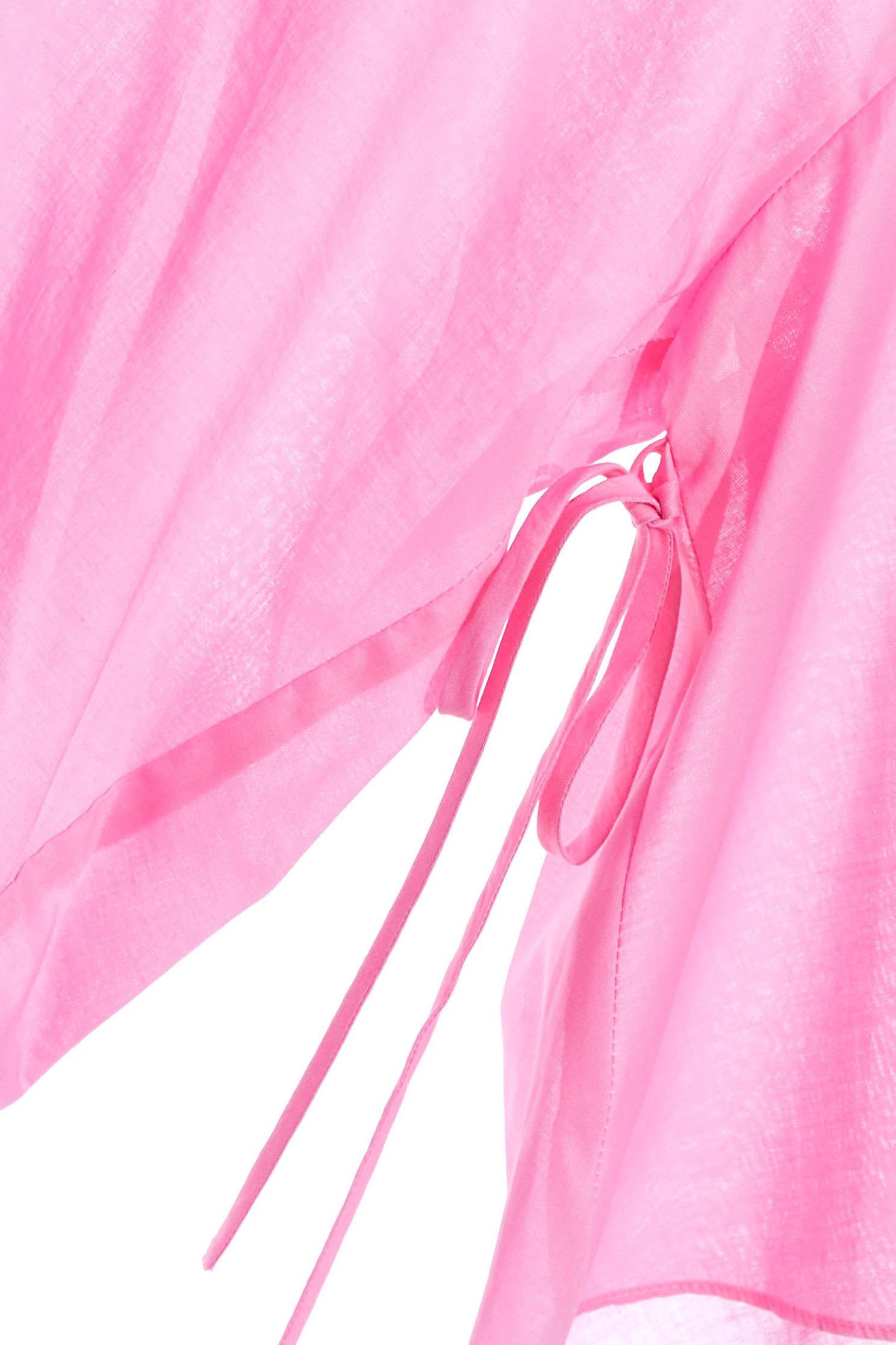 Oversize Cut Out Shoulder BlouseIrregular cut-out top,Tops,Queen,Season (SS) Look,iROO LIVE,Pink,Travel with BFF