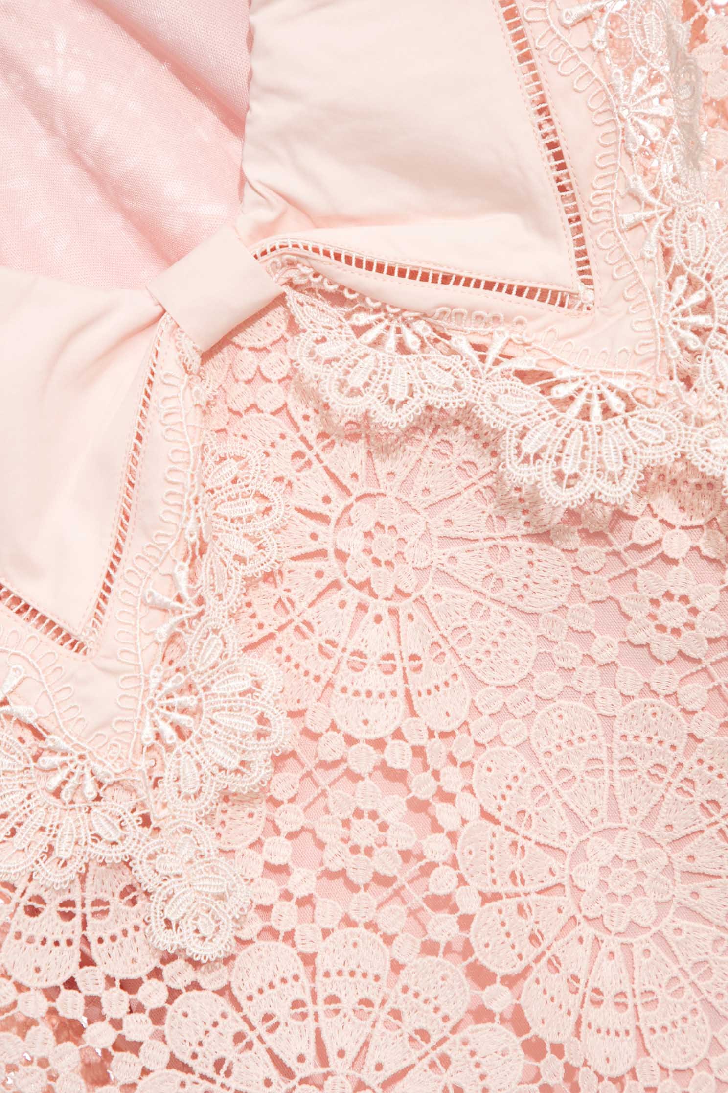 Hollow Out Pink Lace TopTop with large lace collar,Tops,Season (AW) Look,Lace,Lace tops