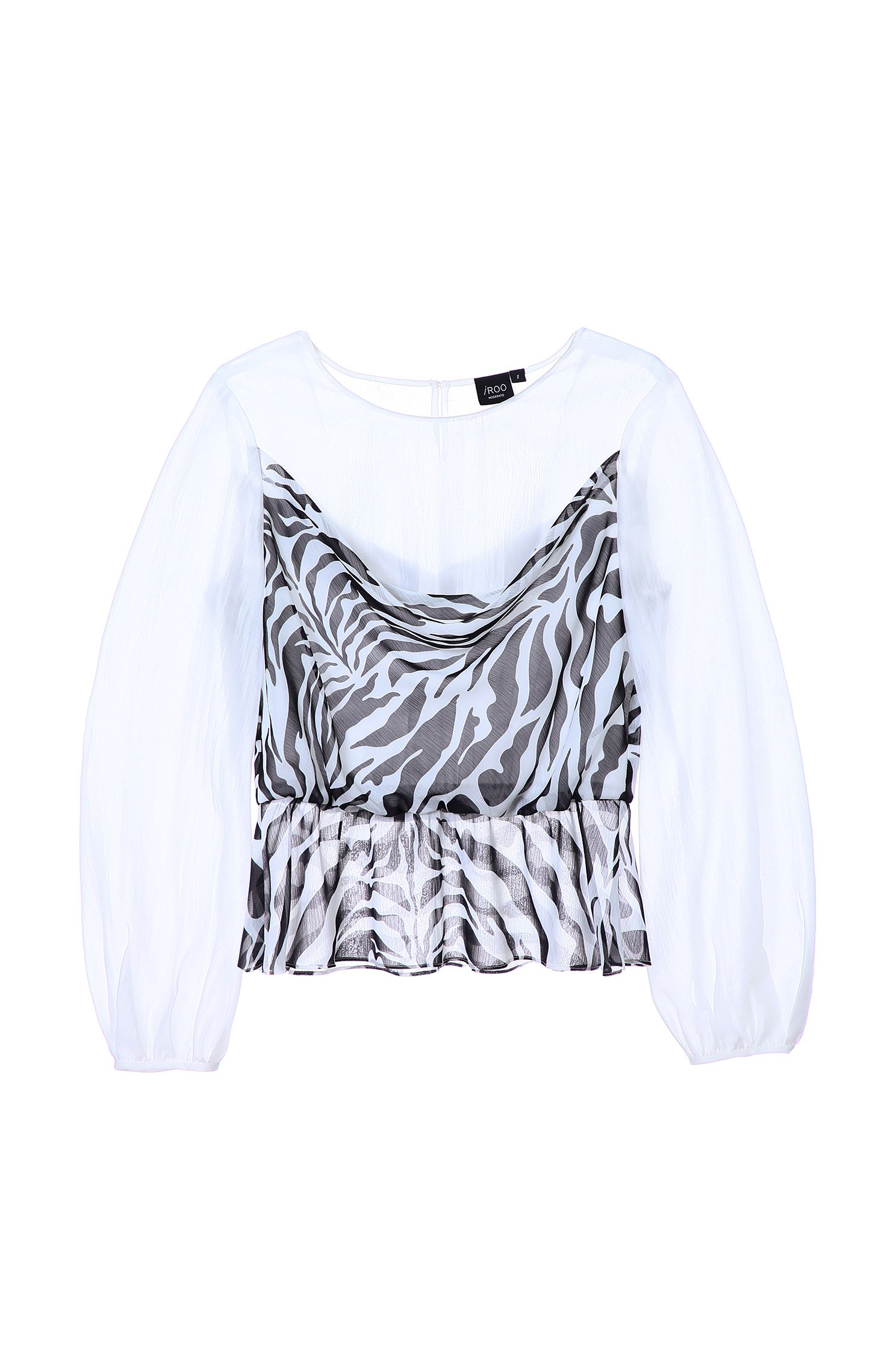 Zebra Print Chiffon TopChiffon top with zebra print,Tops,Season (AW) Look,Chiffon