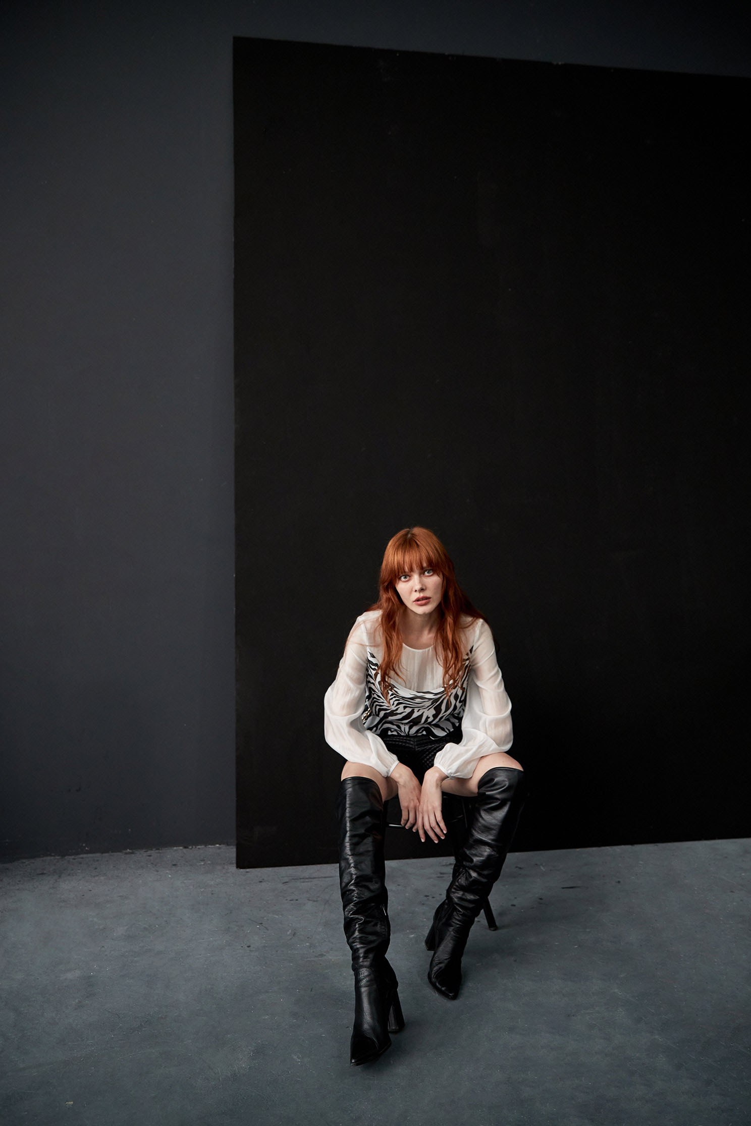 Zebra Print Chiffon TopChiffon top with zebra print,Tops,Season (AW) Look,Chiffon