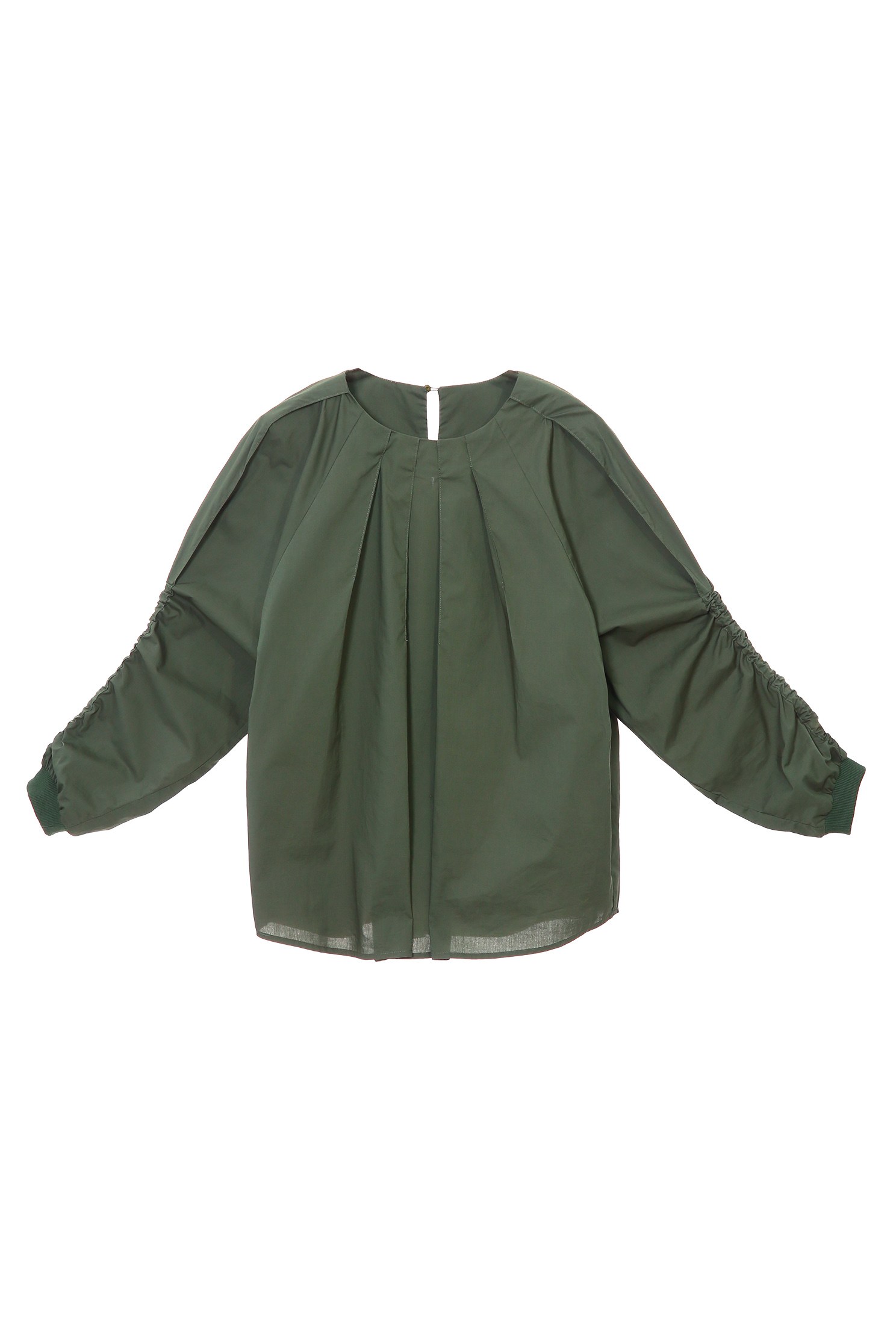 Oversize Pleated Top With Shirring Sleeve DetailTop with folded  neckline,Tops,Season (AW) Look