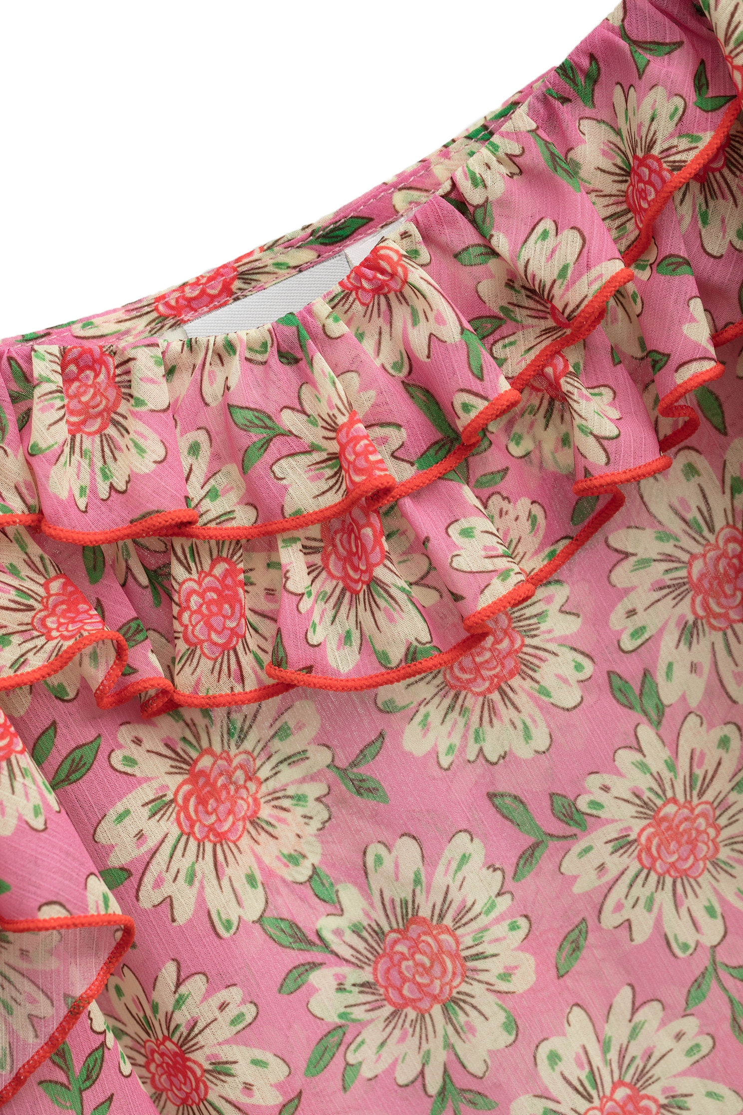 Floral Print Flare Sleeve Chiffon TopFloral Print Flare Sleeve Chiffon Top,Tops,Season (SS) Look,Chiffon