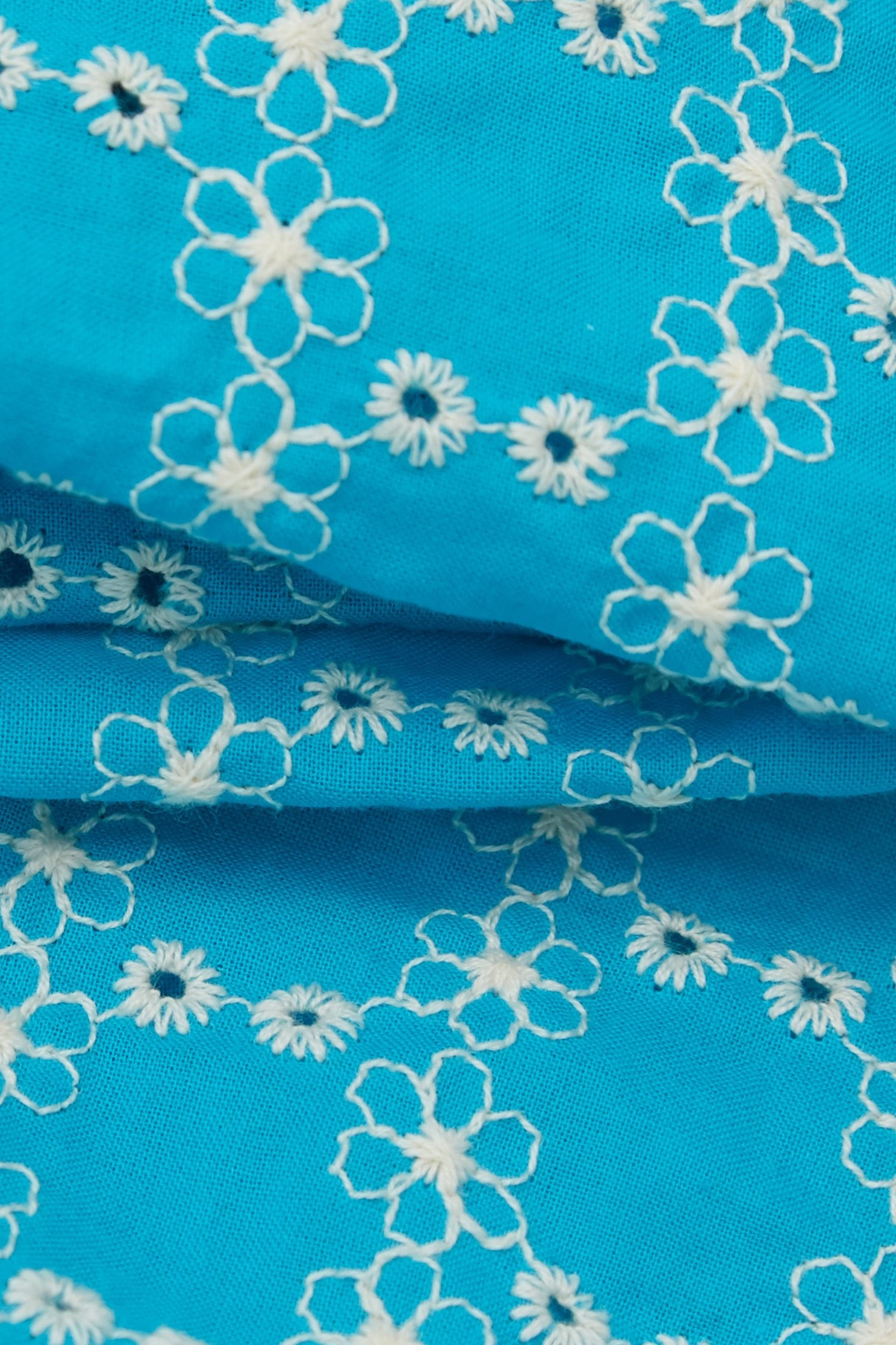 Full Floral Embroidery Blue TopFull Floral Embroidery Blue Top,Tops,Embroidered,Season (SS) Look,Embroidered tops,Blouses