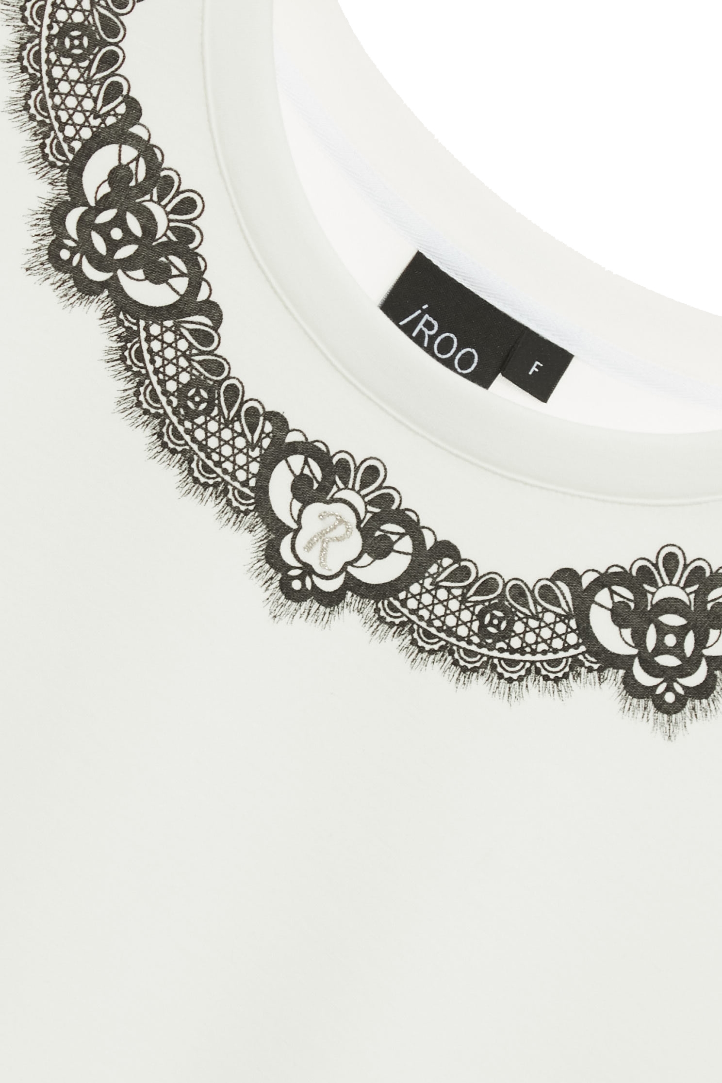 Printed Graphic Detail Cap Sleeve TeePrinted Graphic Detail Cap Sleeve Tee,Tops,Season (SS) Look,blossoms,Lace