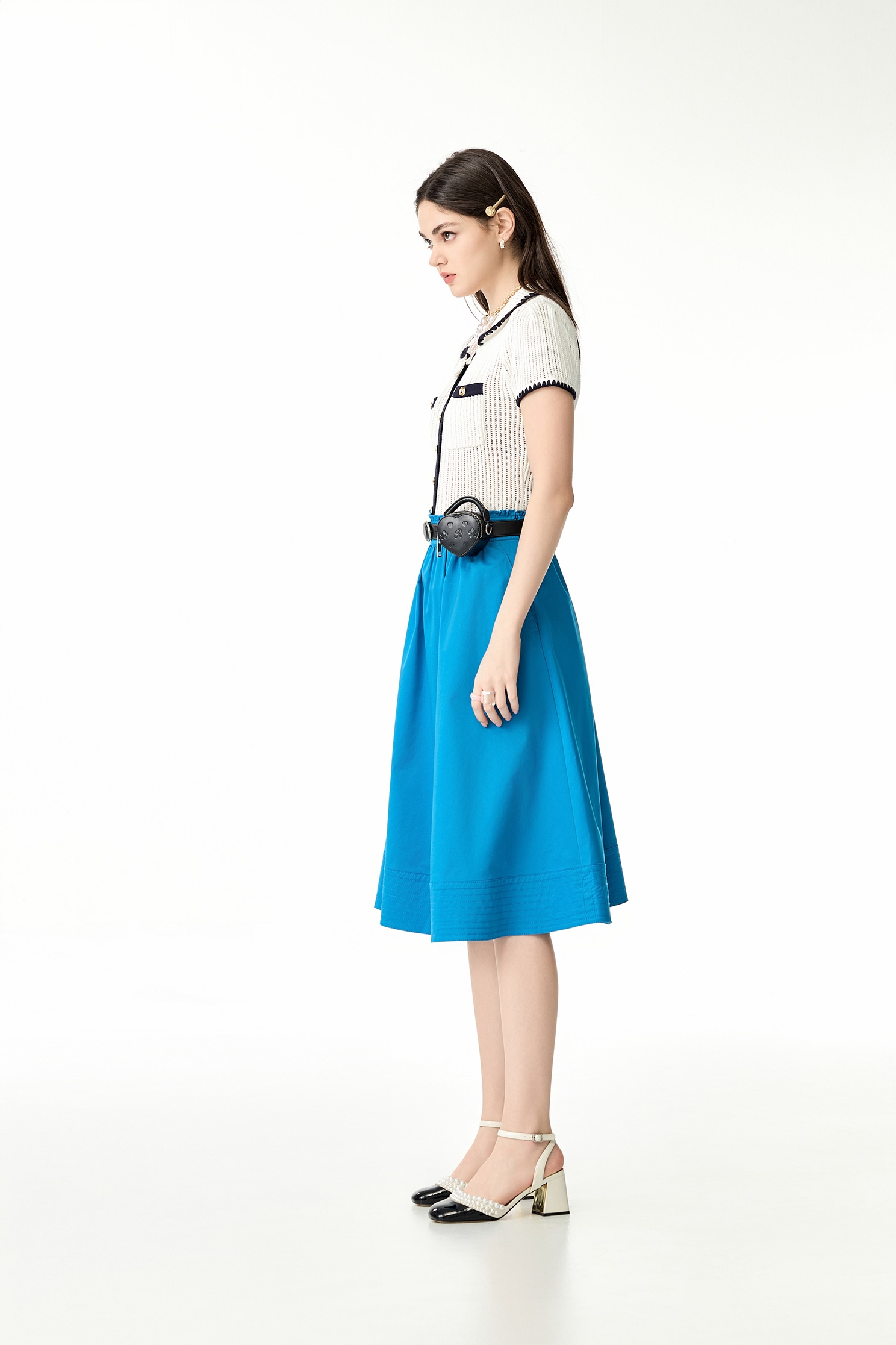 Contrast Trim Short Sleeve Knit TopContrast Trim Short Sleeve Knit Top,Tops,Season (SS) Look,Stripe,Knitted,Knitted tops,Knitted tops