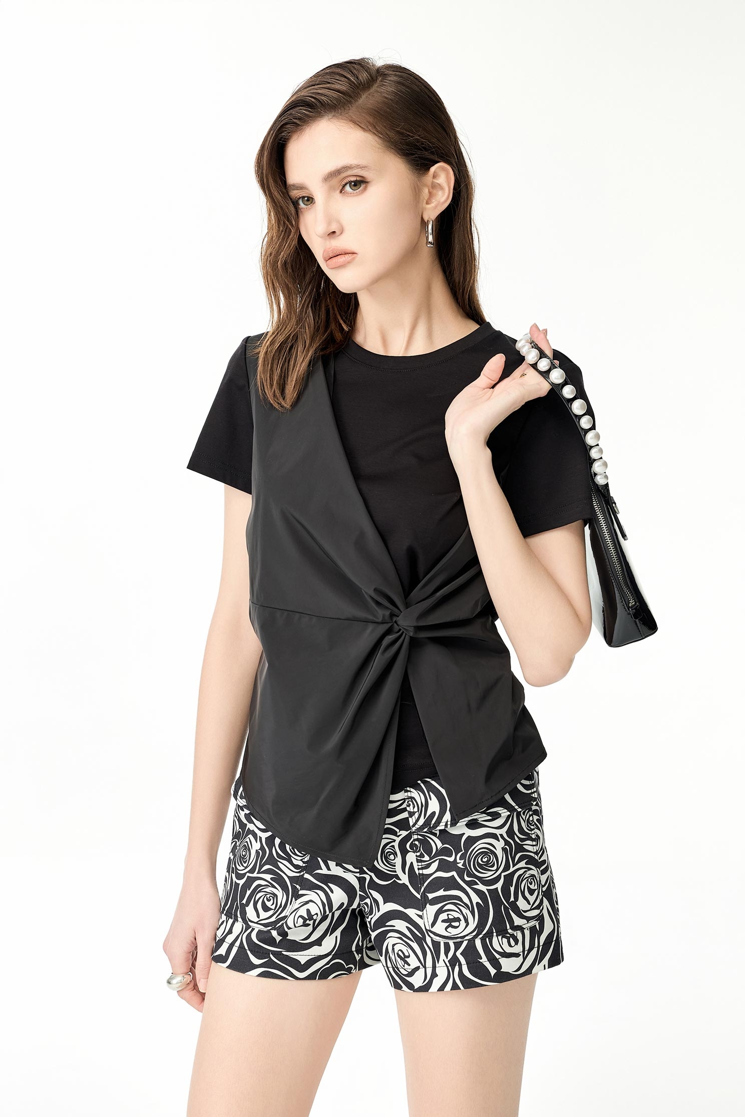 Asymmetric Side Knot Detail TopAsymmetric Side Knot Detail Top,Office Looks,Tops,Season (SS) Look