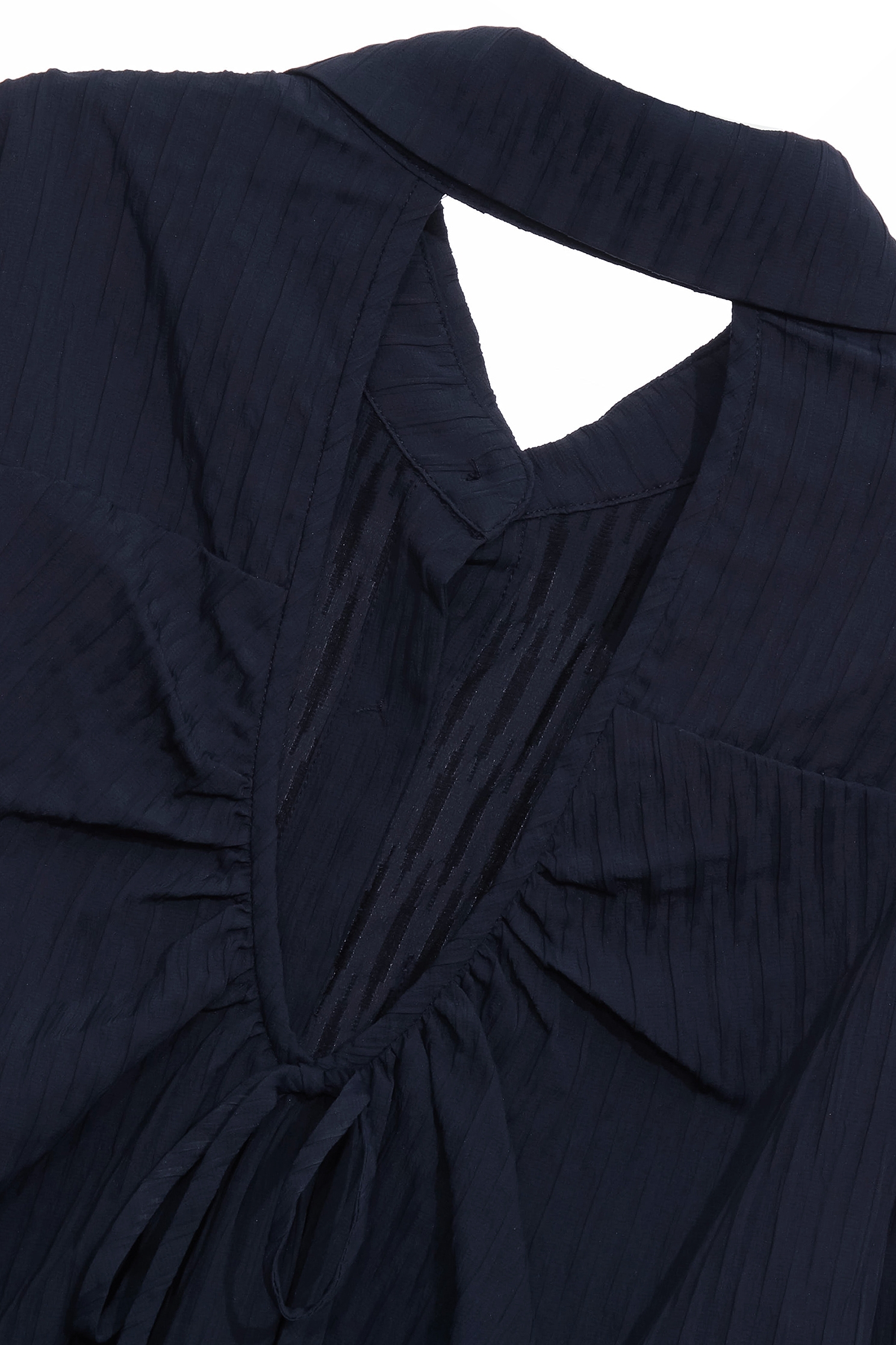 Midnight Blue Open Back BlouseMidnight Blue Open Back Blouse,Tops,Season (SS) Look,Blouses