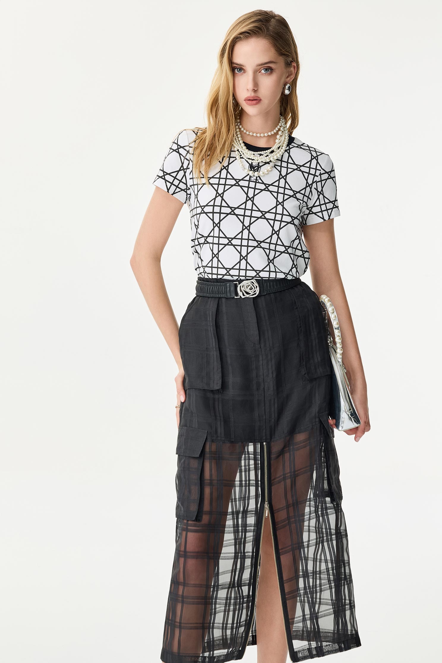 Short Sleeve Geomatric Print TeeShort Sleeve Geomatric Print Tee