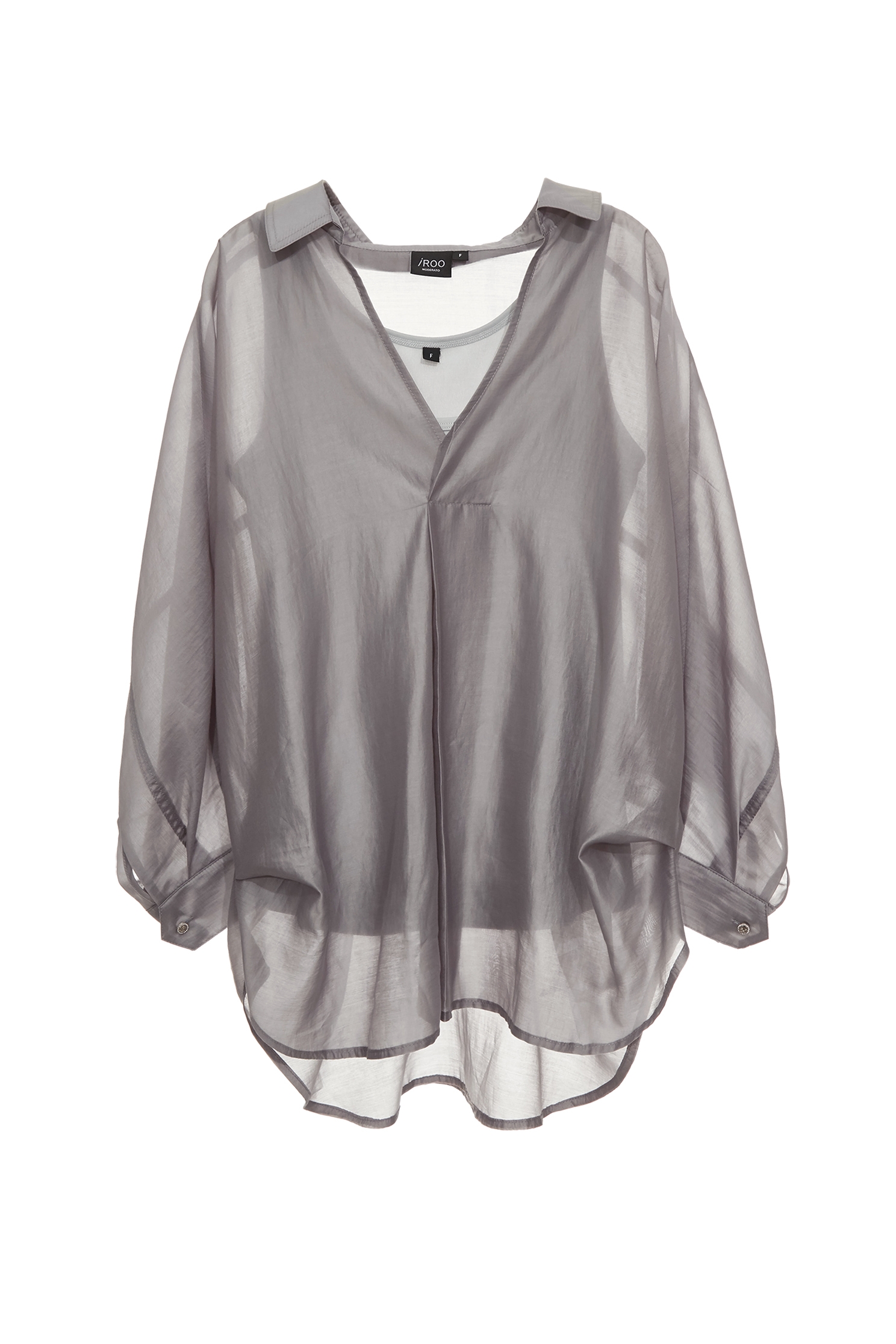 Grey Oversize Long Sleeve BlouseGrey Oversize Long Sleeve Blouse,Tops,Season (SS) Look