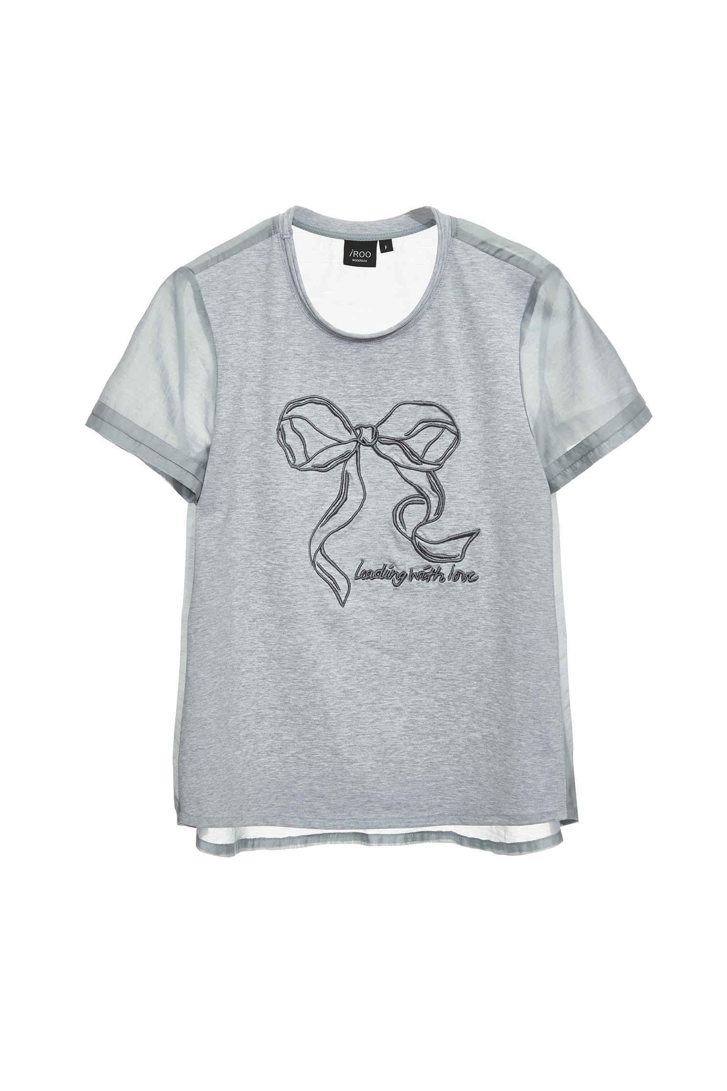 Bow Embroidery Graphic Short Sleeve TeeBow Embroidery Graphic Short Sleeve Tee,Tops,Season (SS) Look,Embroidered,bows,Knitted