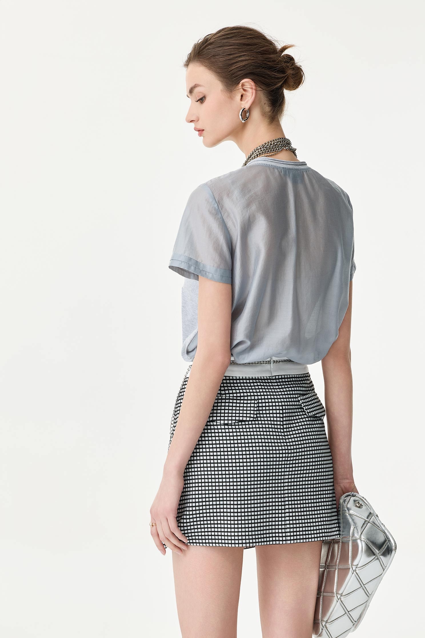 Bow Embroidery Graphic Short Sleeve TeeBow Embroidery Graphic Short Sleeve Tee,Tops,Season (SS) Look,Embroidered,bows,Knitted