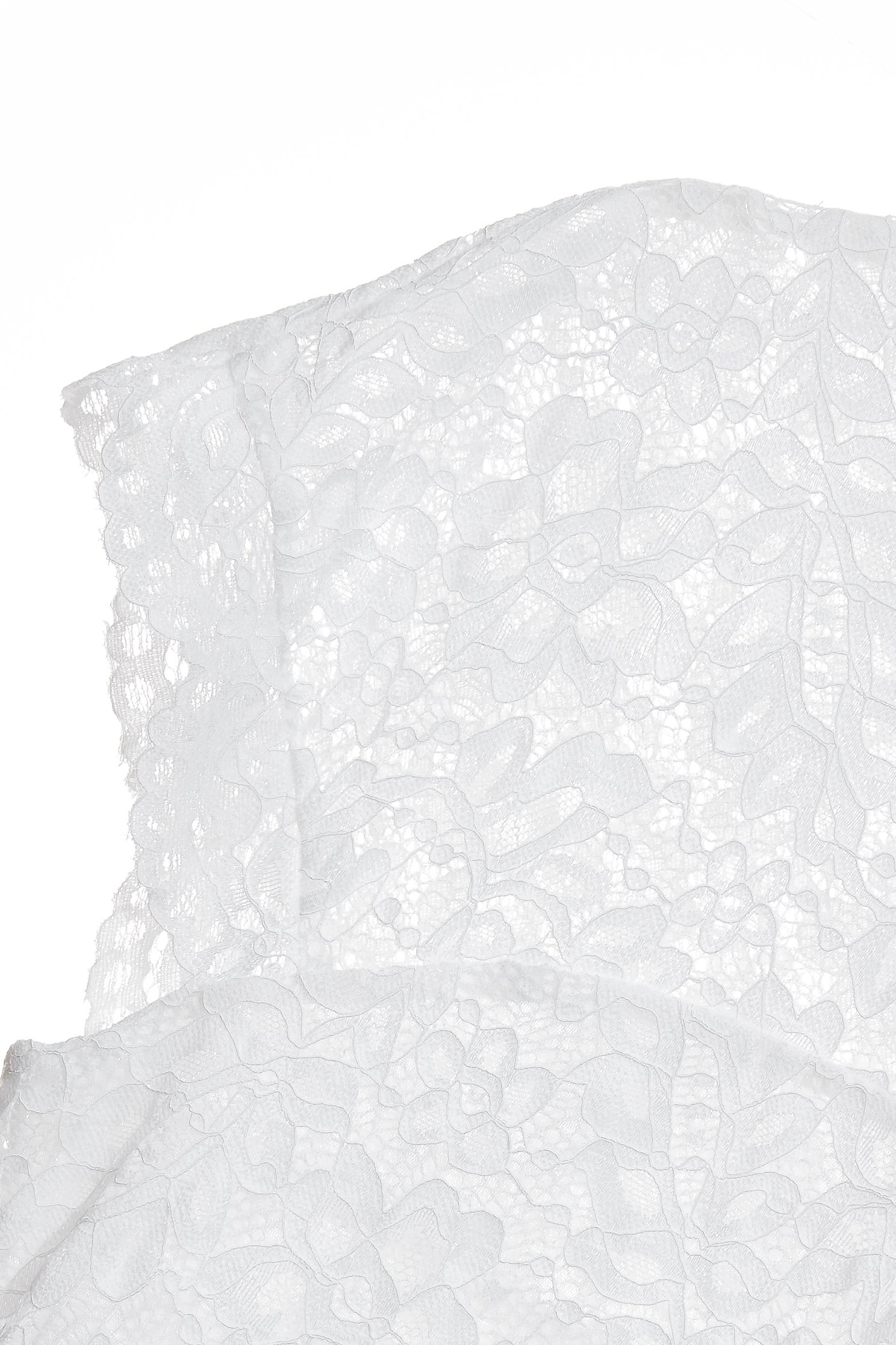 High neckline Full Lace TopHigh neckline Full Lace Top,Office Looks,Tops,Season (SS) Look,pearl,White tops,Valentine,Lace