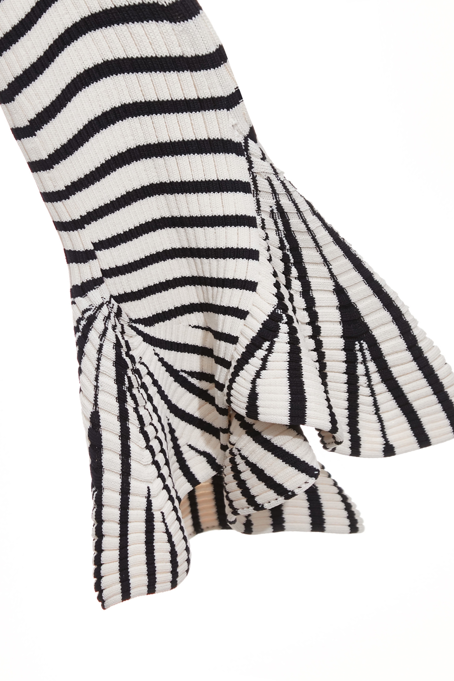 Stripe Knit Top With Flare Sleeve CuffsStripe Knit Top With Flare Sleeve Cuffs,Office Looks,Tops,Season (SS) Look,Stripe,Valentine,Knitted,Knitted tops