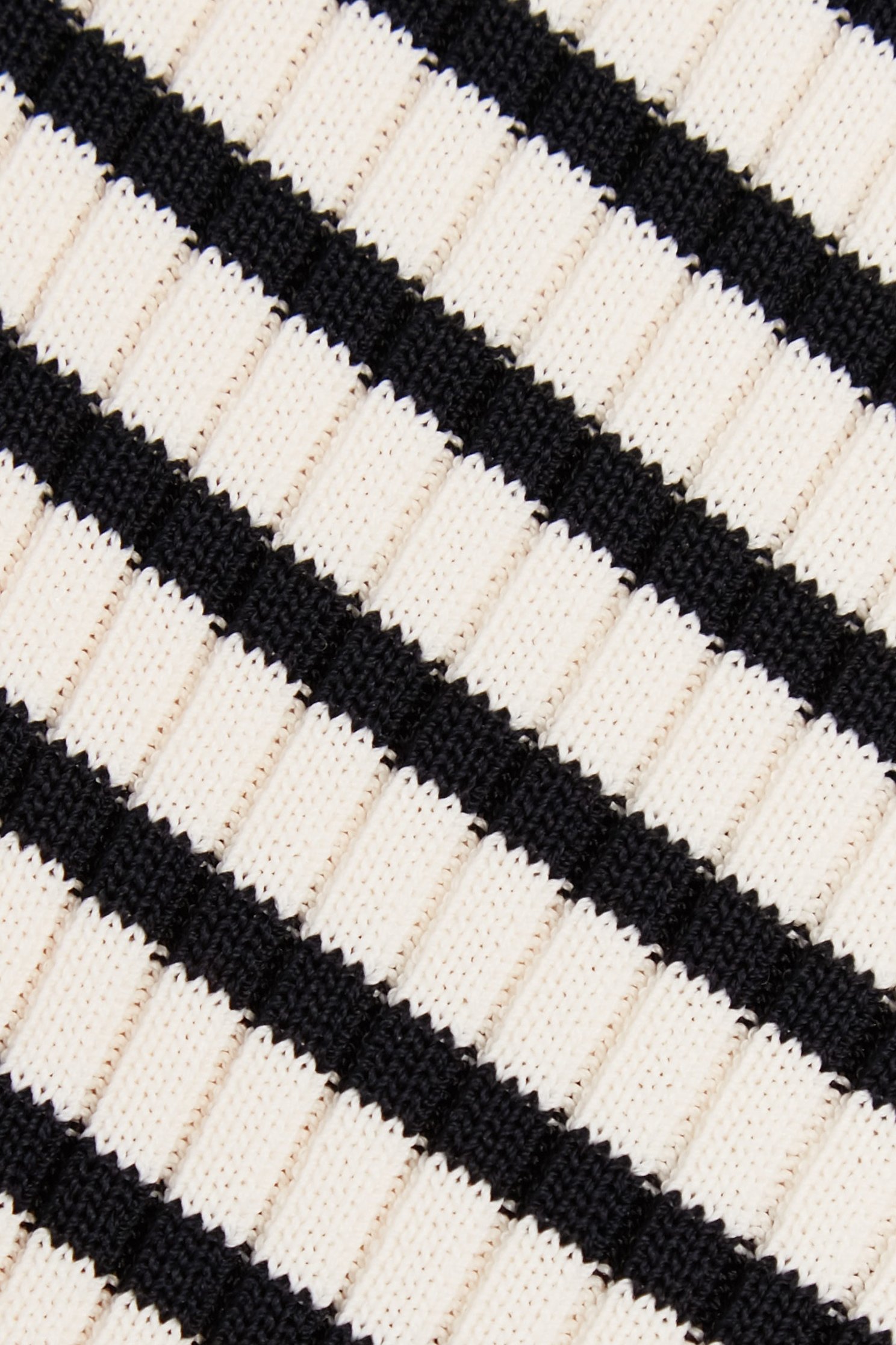 Stripe Knit Top With Flare Sleeve CuffsStripe Knit Top With Flare Sleeve Cuffs,Office Looks,Tops,Season (SS) Look,Stripe,Valentine,Knitted,Knitted tops