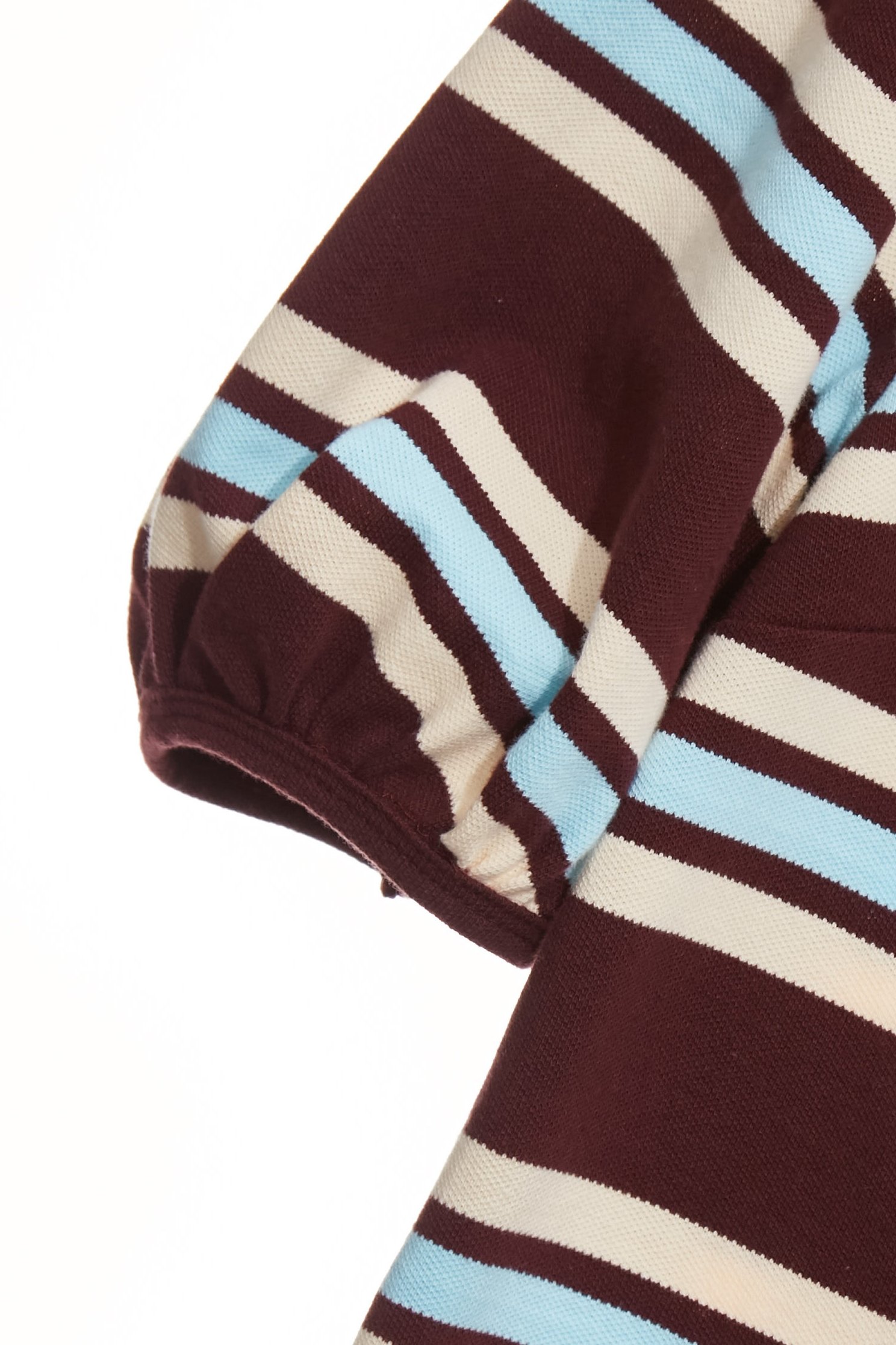 Mahogany Stripe Ruffle Collar TopMahogany Stripe Ruffle Collar Top,Tops,Season (SS) Look,Stripe