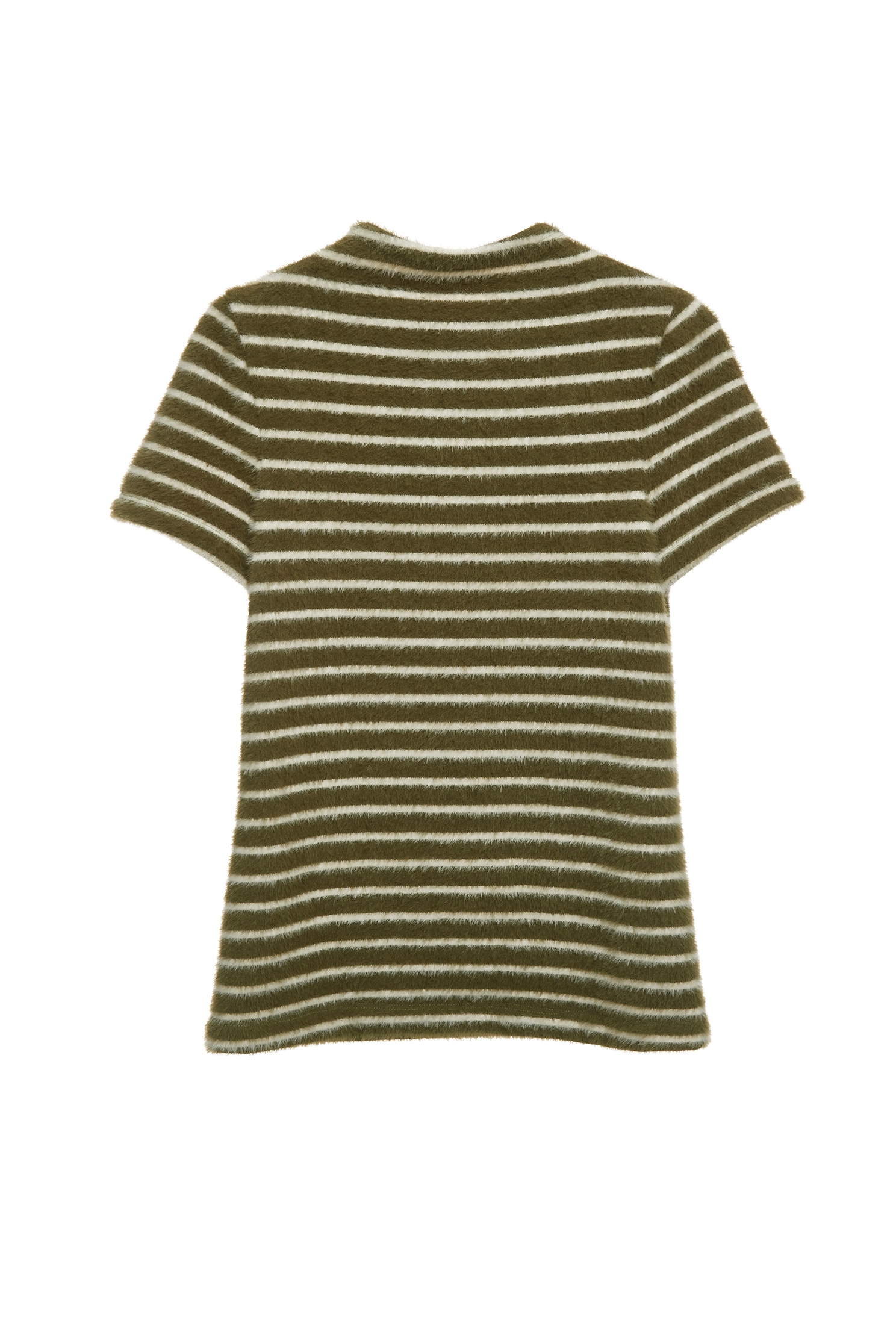 Faux Fur Stripe Short Sleeve TopFaux Fur Stripe Short Sleeve Top,Tops,Season (SS) Look,Stripe