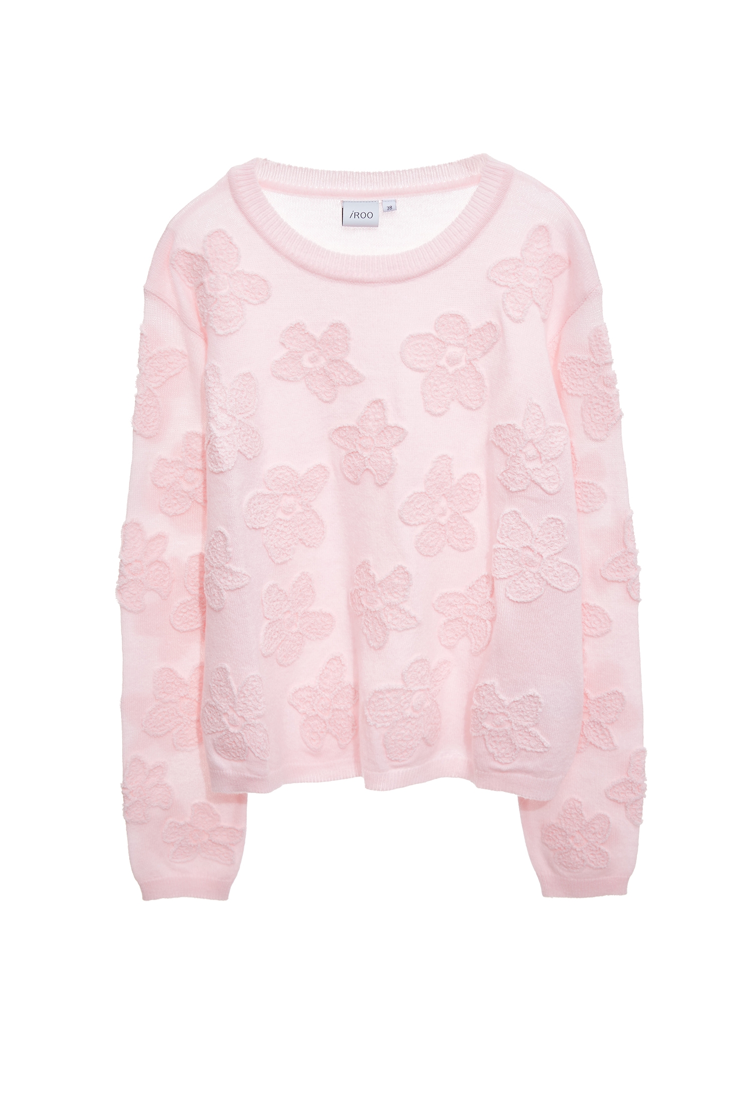 Floral Motif Knit TopFloral Motif Knit Top,Tops,Season (SS) Look,Knitted,Knitted tops